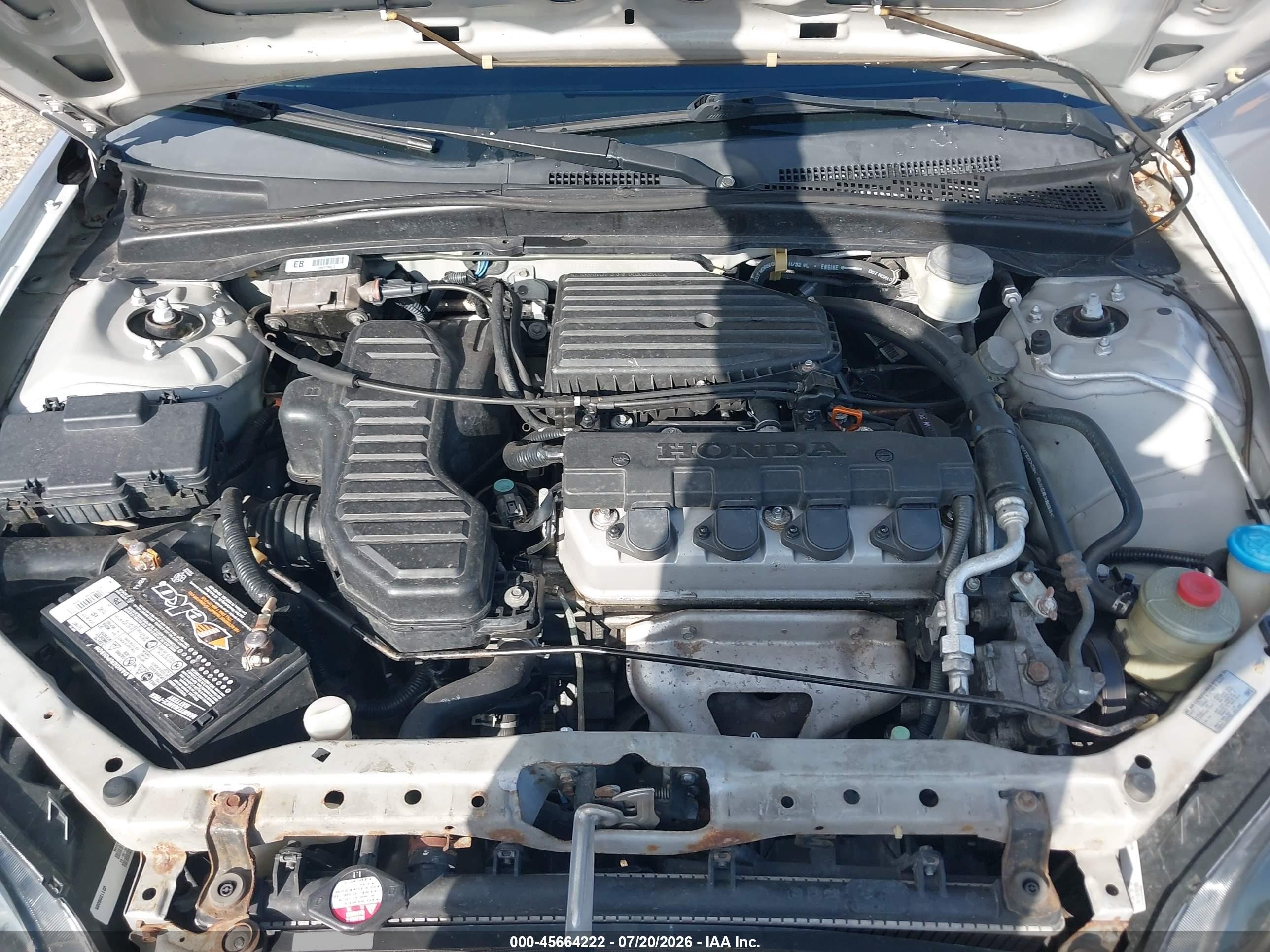 2004 Honda Civic Lx Silver vin: 1HGEM21574L023801