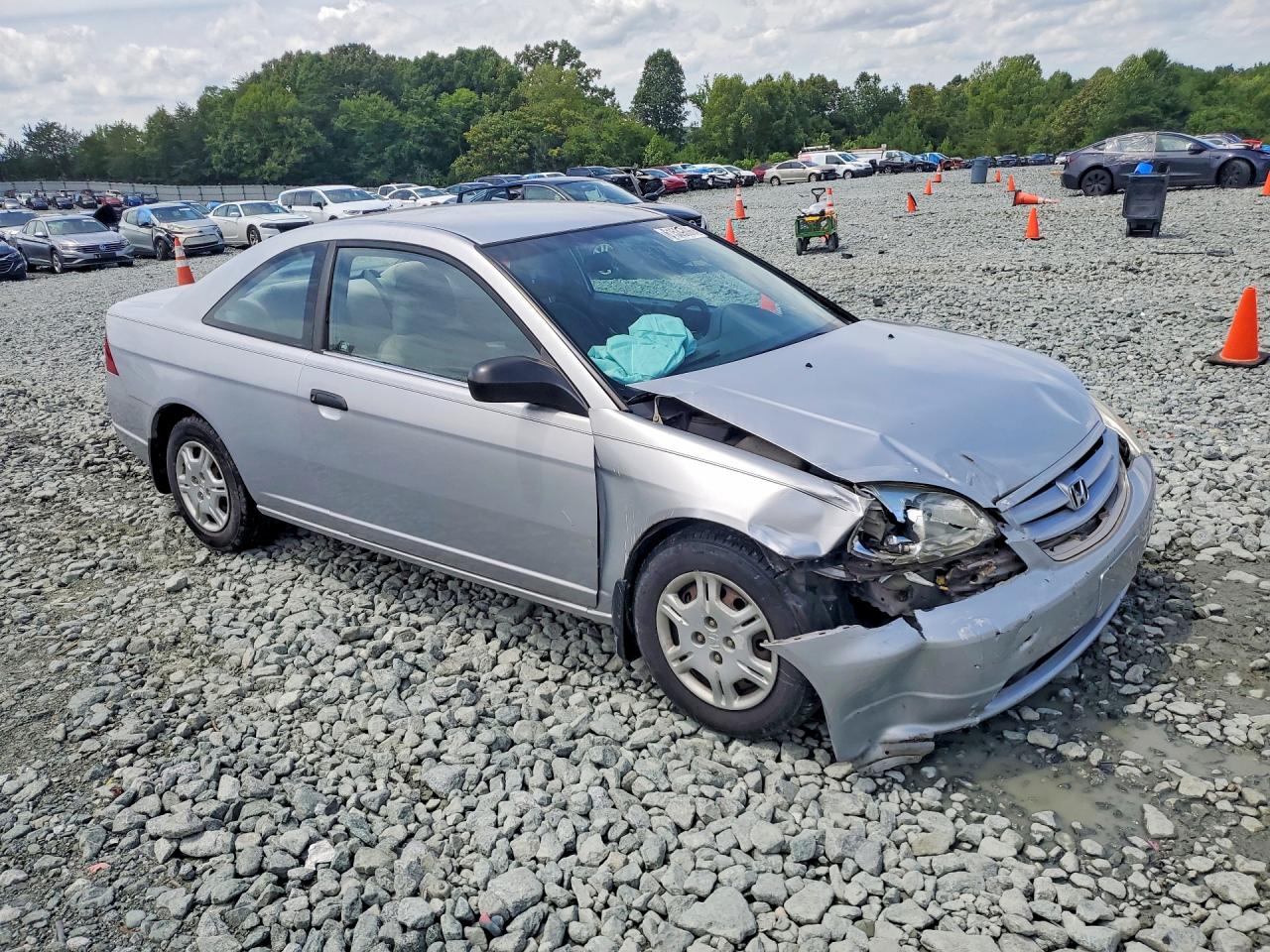 2001 Honda Civic Lx Серебряный vin: 1HGEM21581L100154