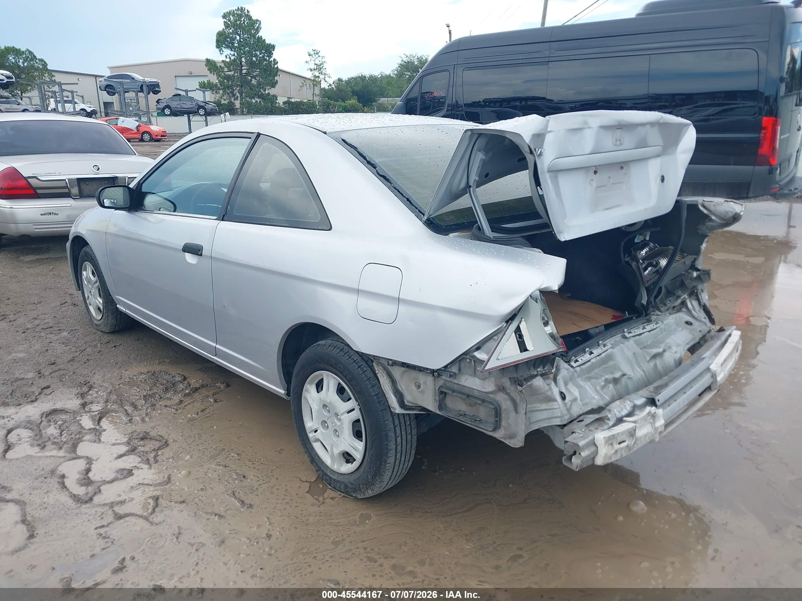 2001 Honda Civic Lx Silver vin: 1HGEM21591L124690