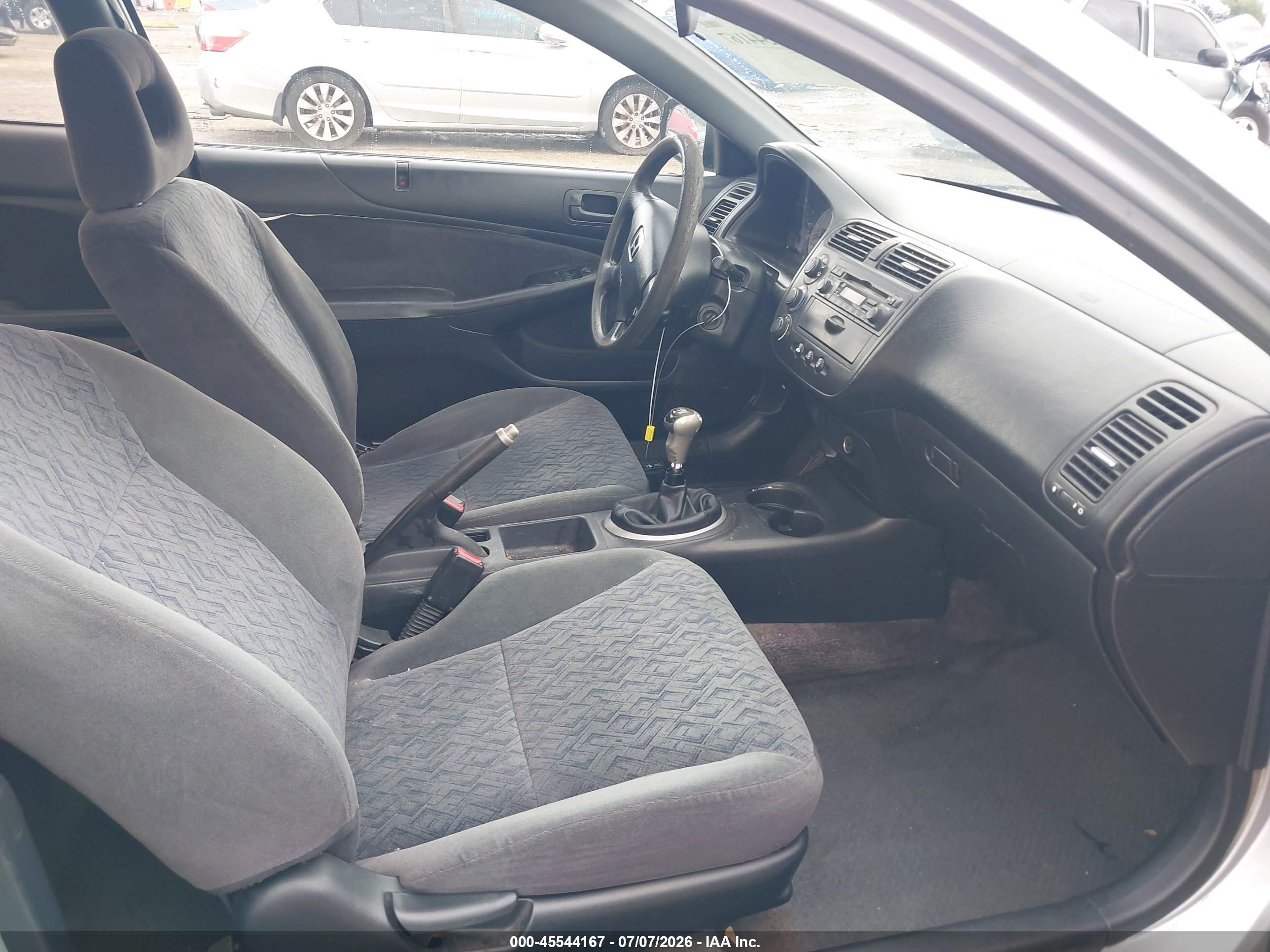 2001 Honda Civic Lx Silver vin: 1HGEM21591L124690