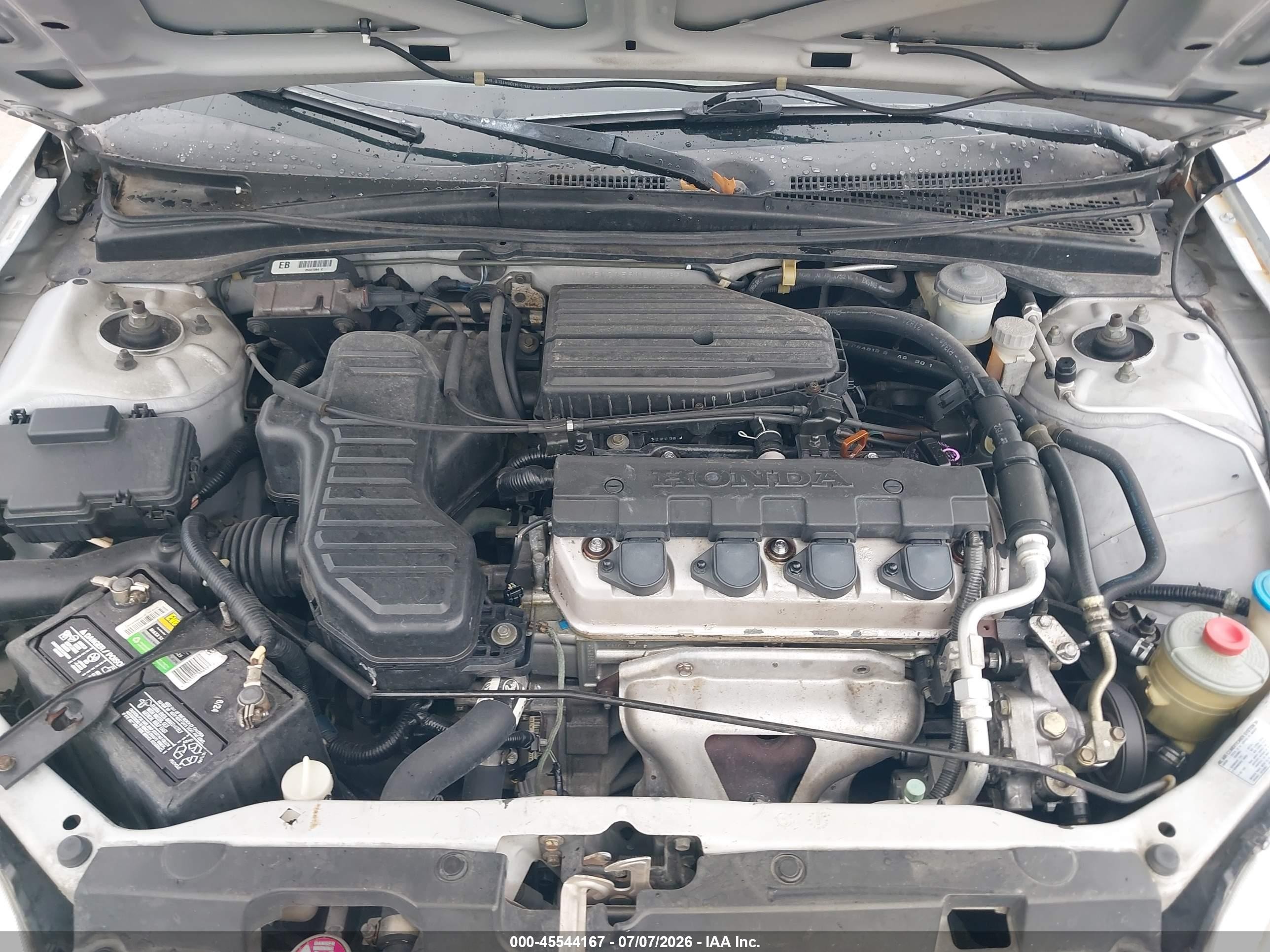 2001 Honda Civic Lx Silver vin: 1HGEM21591L124690