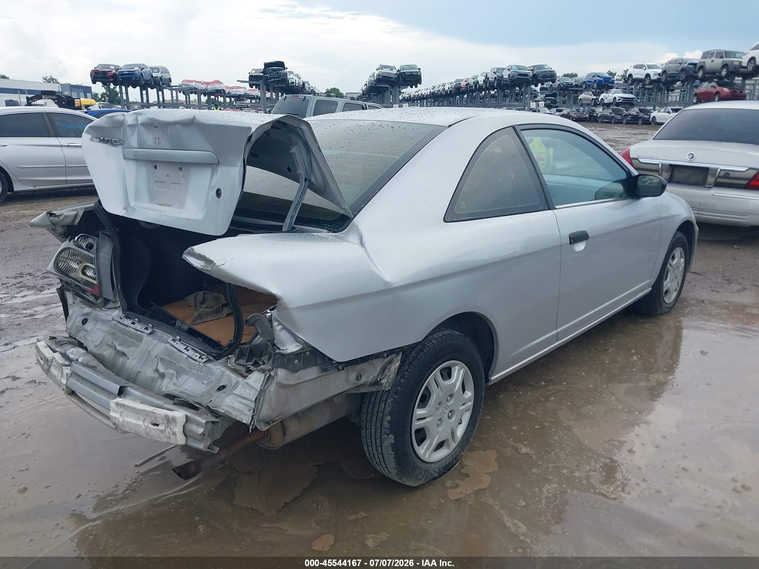 2001 Honda Civic Lx Silver vin: 1HGEM21591L124690