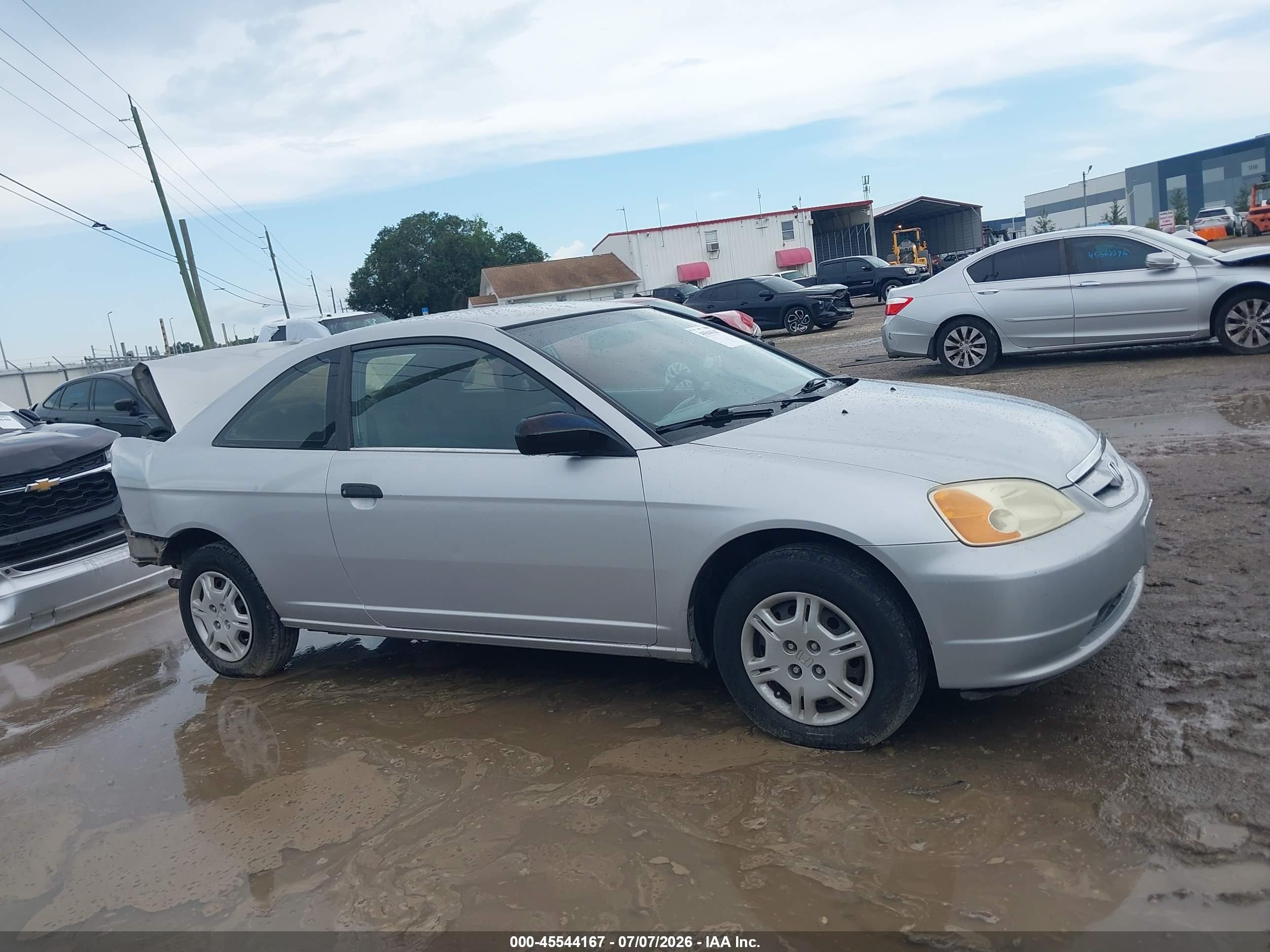 2001 Honda Civic Lx Silver vin: 1HGEM21591L124690