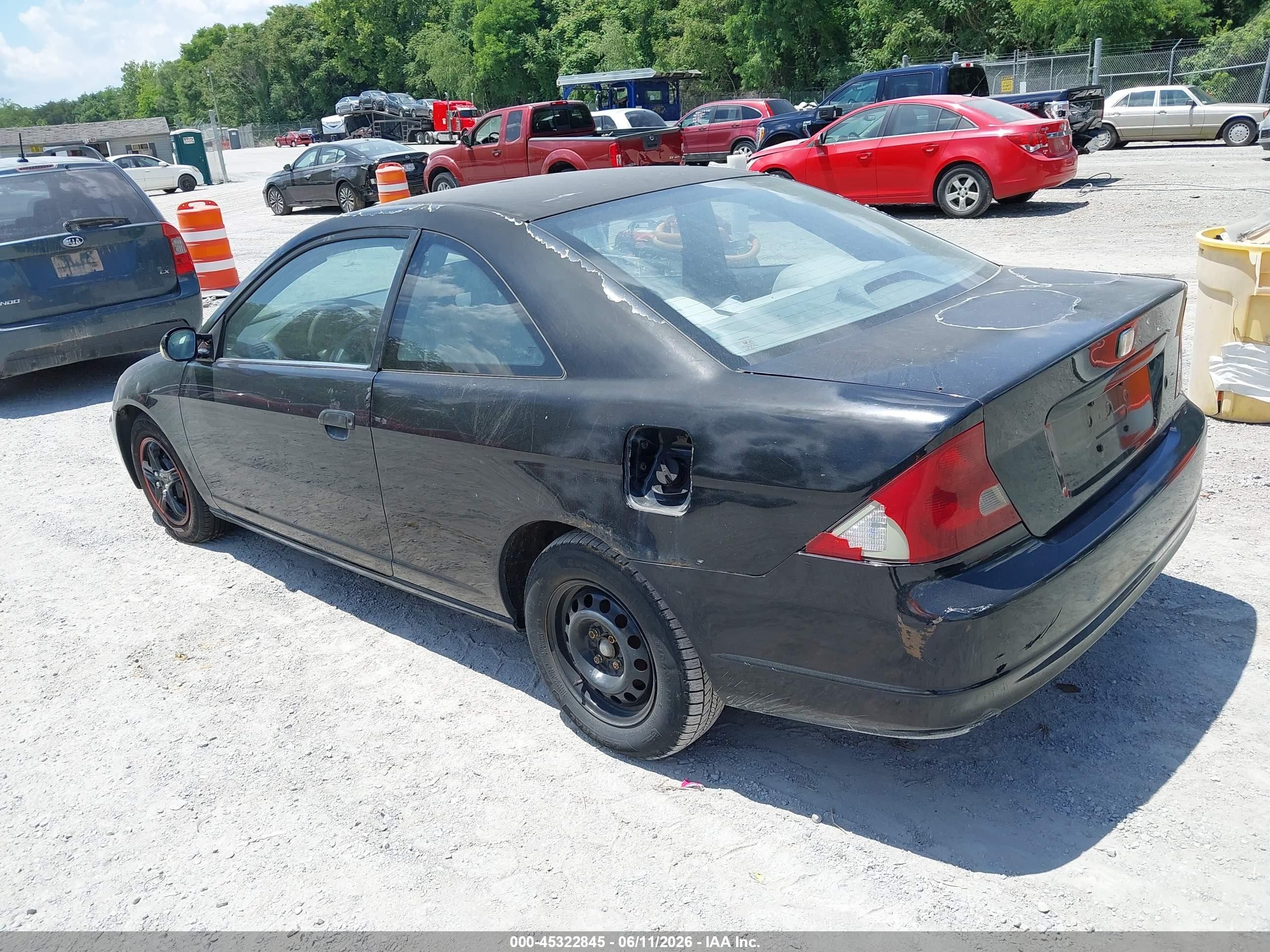 2001 Honda Civic Lx Black vin: 1HGEM215X1L021844