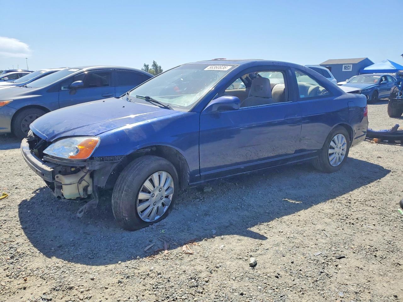 2001 Honda Civic Si Blue vin: 1HGEM21901L062759