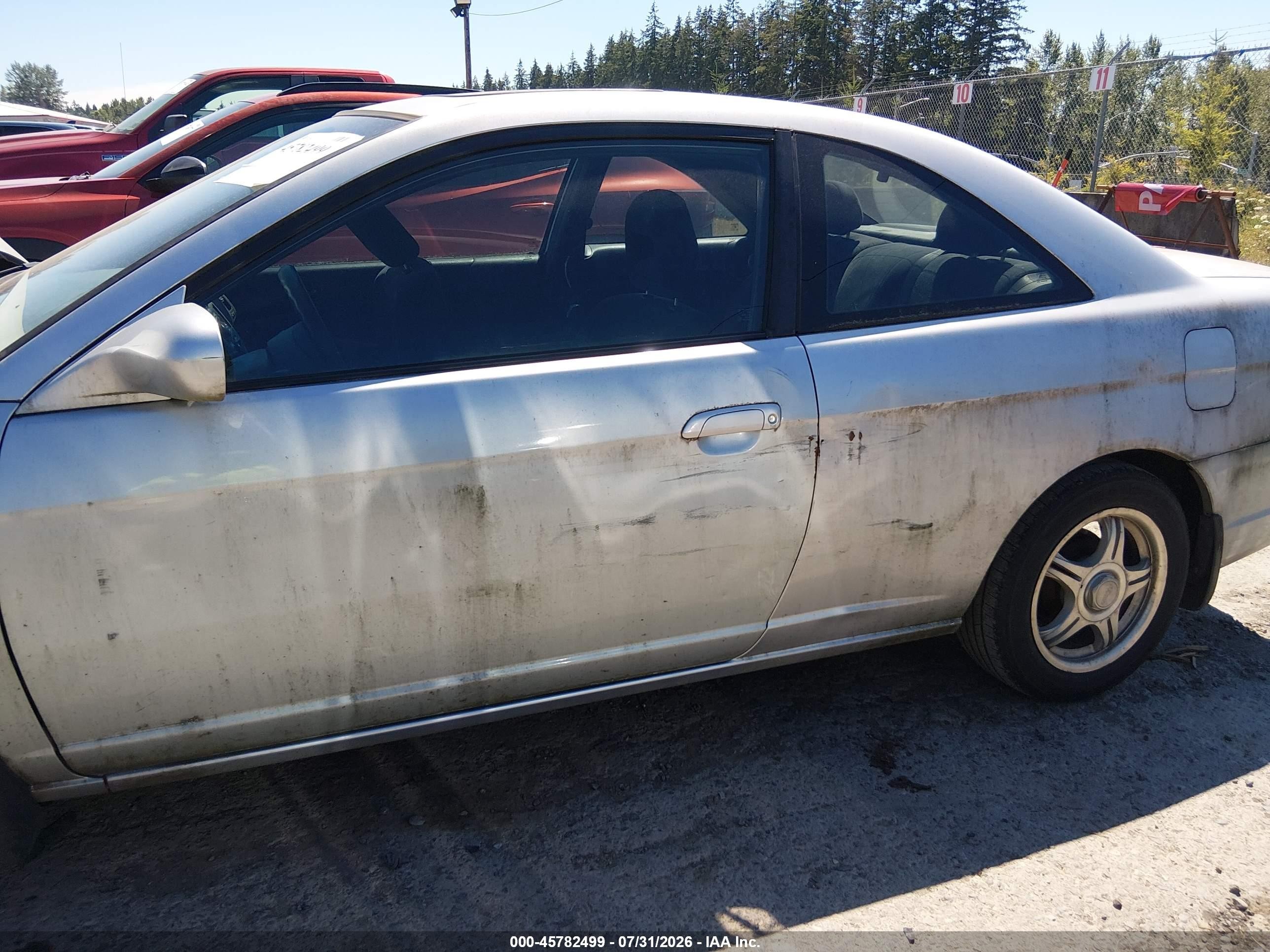 2003 Honda Civic Ex Silver vin: 1HGEM21903L005982