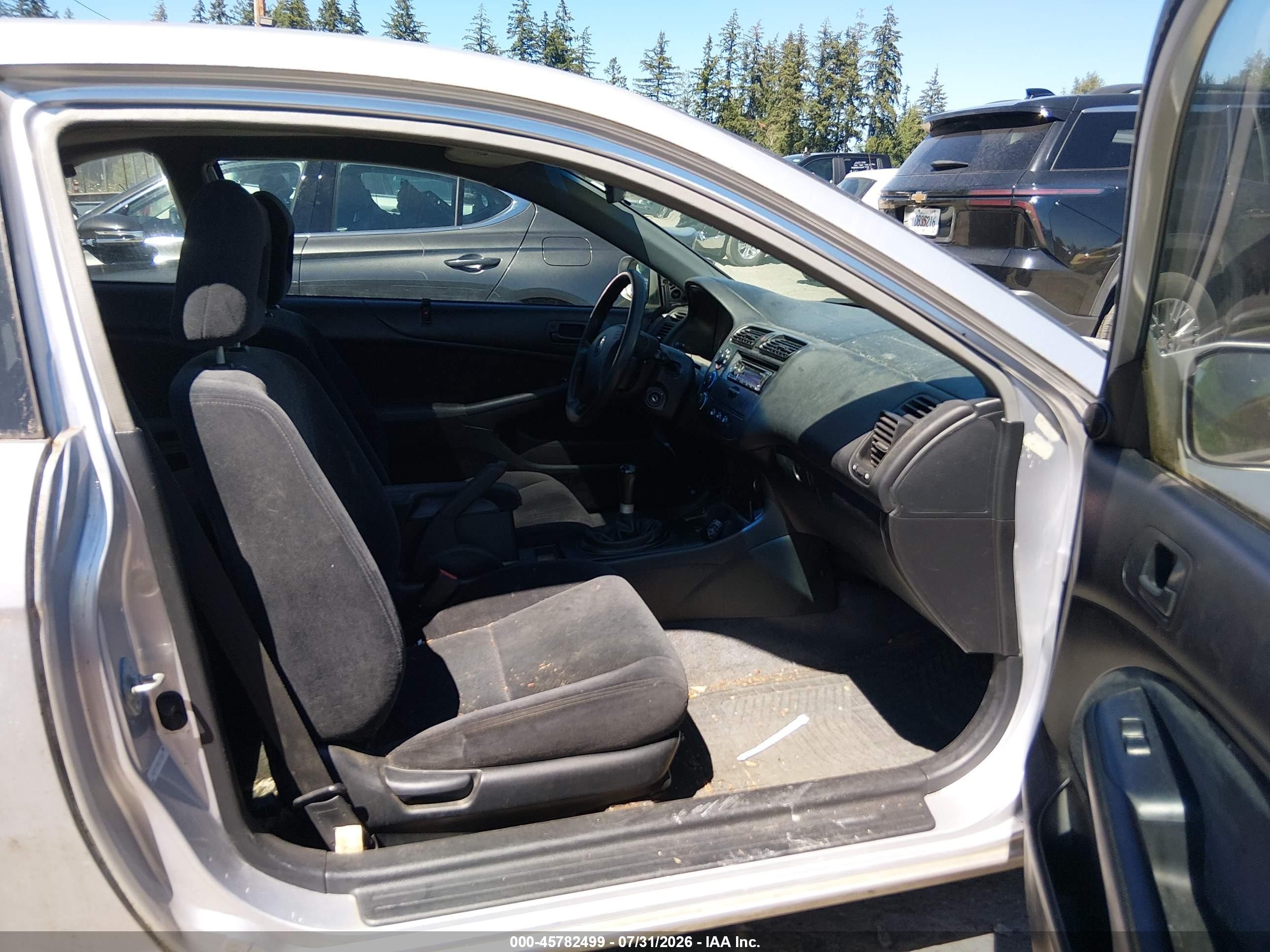 2003 Honda Civic Ex Silver vin: 1HGEM21903L005982