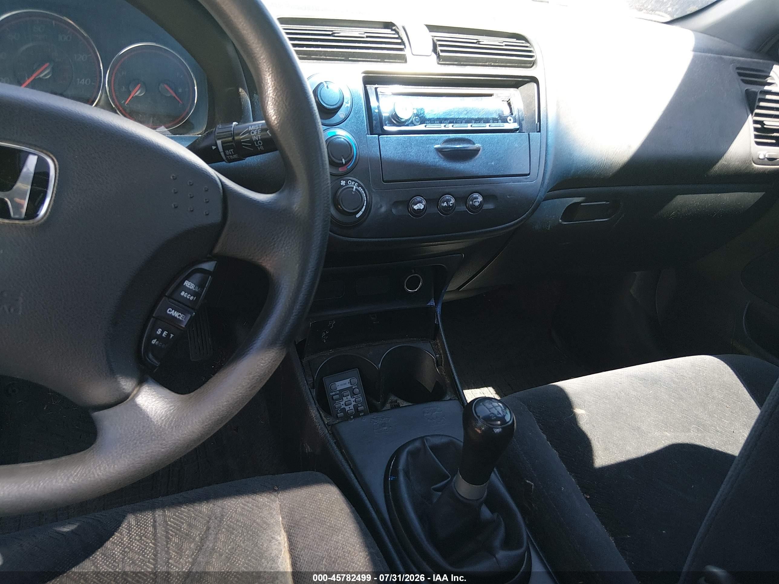 2003 Honda Civic Ex Silver vin: 1HGEM21903L005982