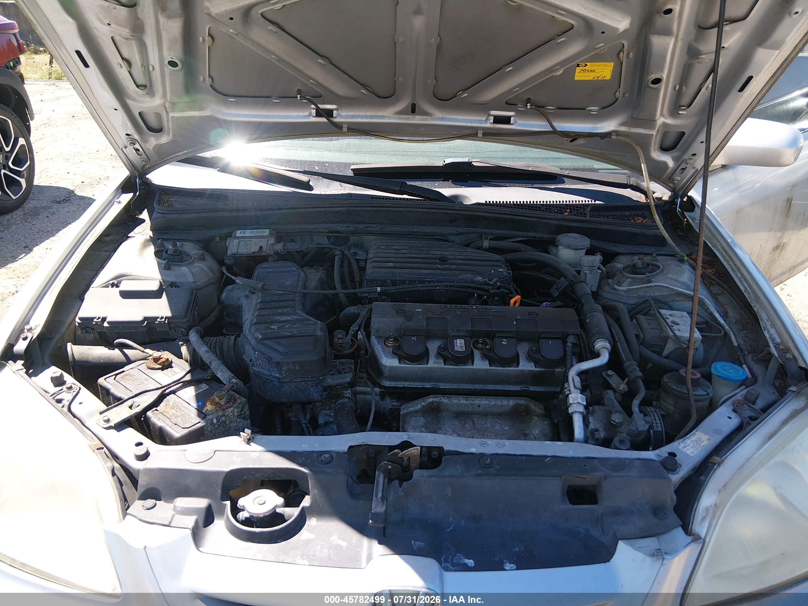 2003 Honda Civic Ex Silver vin: 1HGEM21903L005982