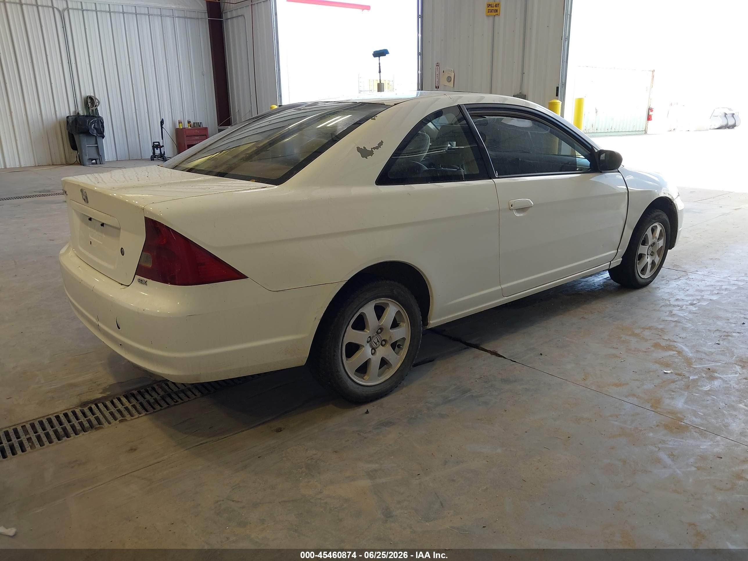 2003 Honda Civic Ex White vin: 1HGEM21903L030171