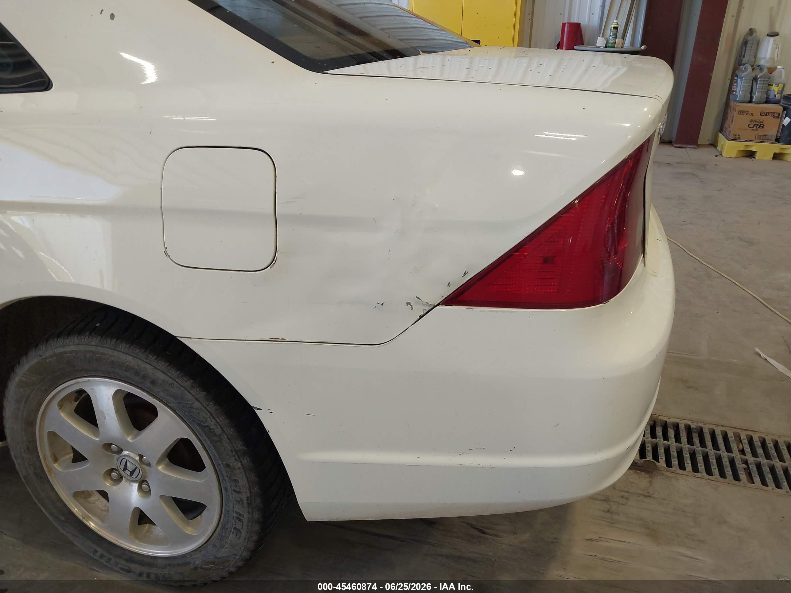 2003 Honda Civic Ex White vin: 1HGEM21903L030171