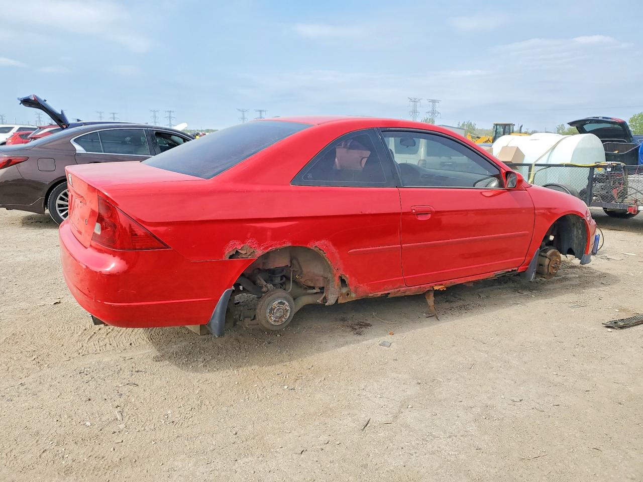 2003 Honda Civic Ex Red vin: 1HGEM21913L016800