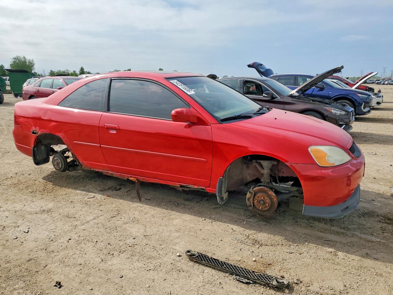 2003 Honda Civic Ex Red vin: 1HGEM21913L016800