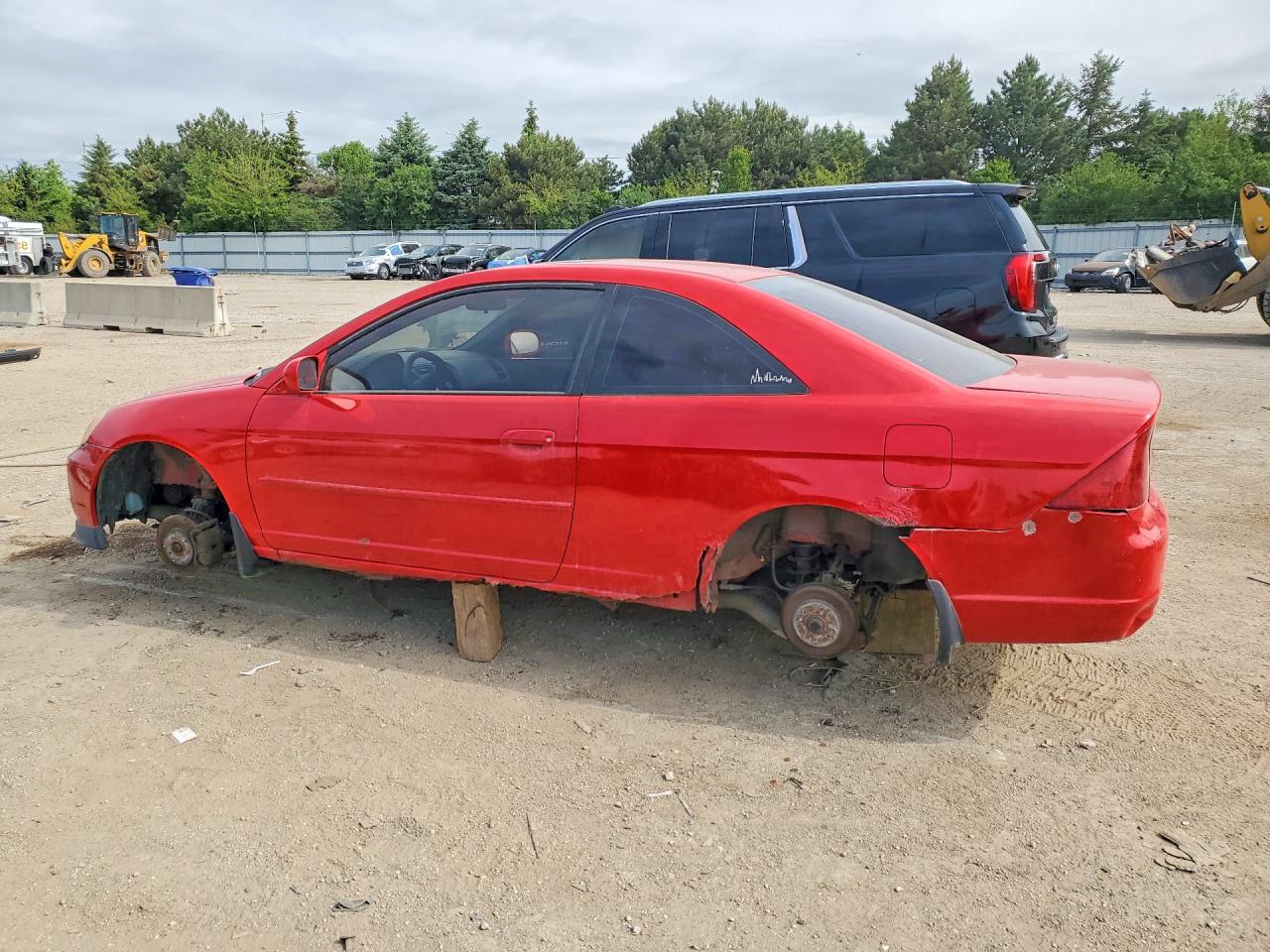 2003 Honda Civic Ex Red vin: 1HGEM21913L016800