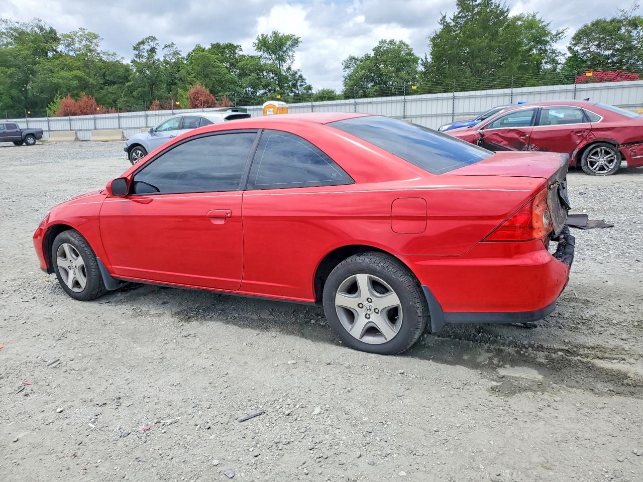2004 Honda Civic Ex Red vin: 1HGEM21914L016975