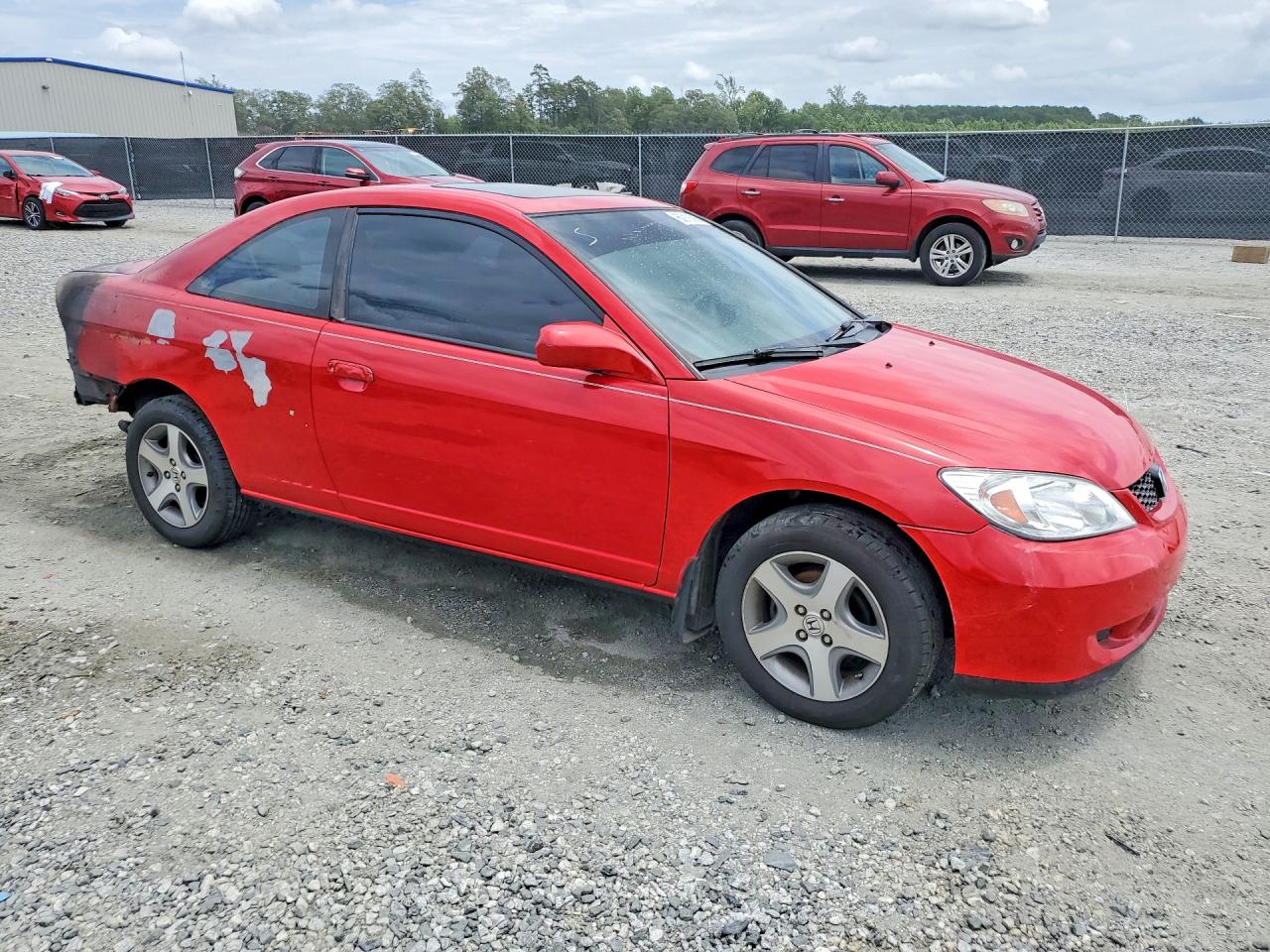 2004 Honda Civic Ex Red vin: 1HGEM21914L016975