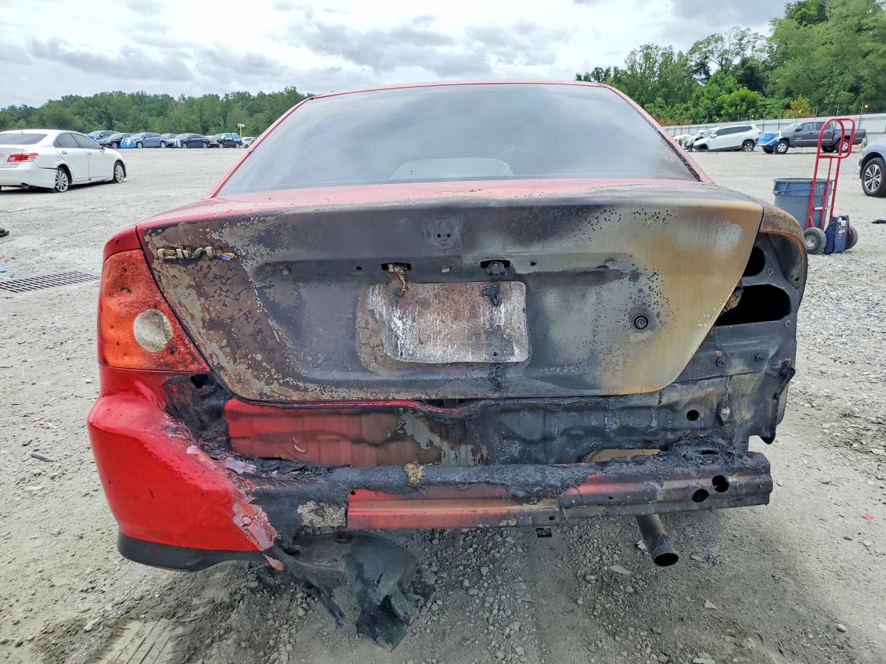 2004 Honda Civic Ex Red vin: 1HGEM21914L016975