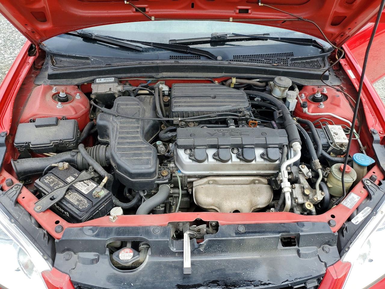 2004 Honda Civic Ex Red vin: 1HGEM21914L016975