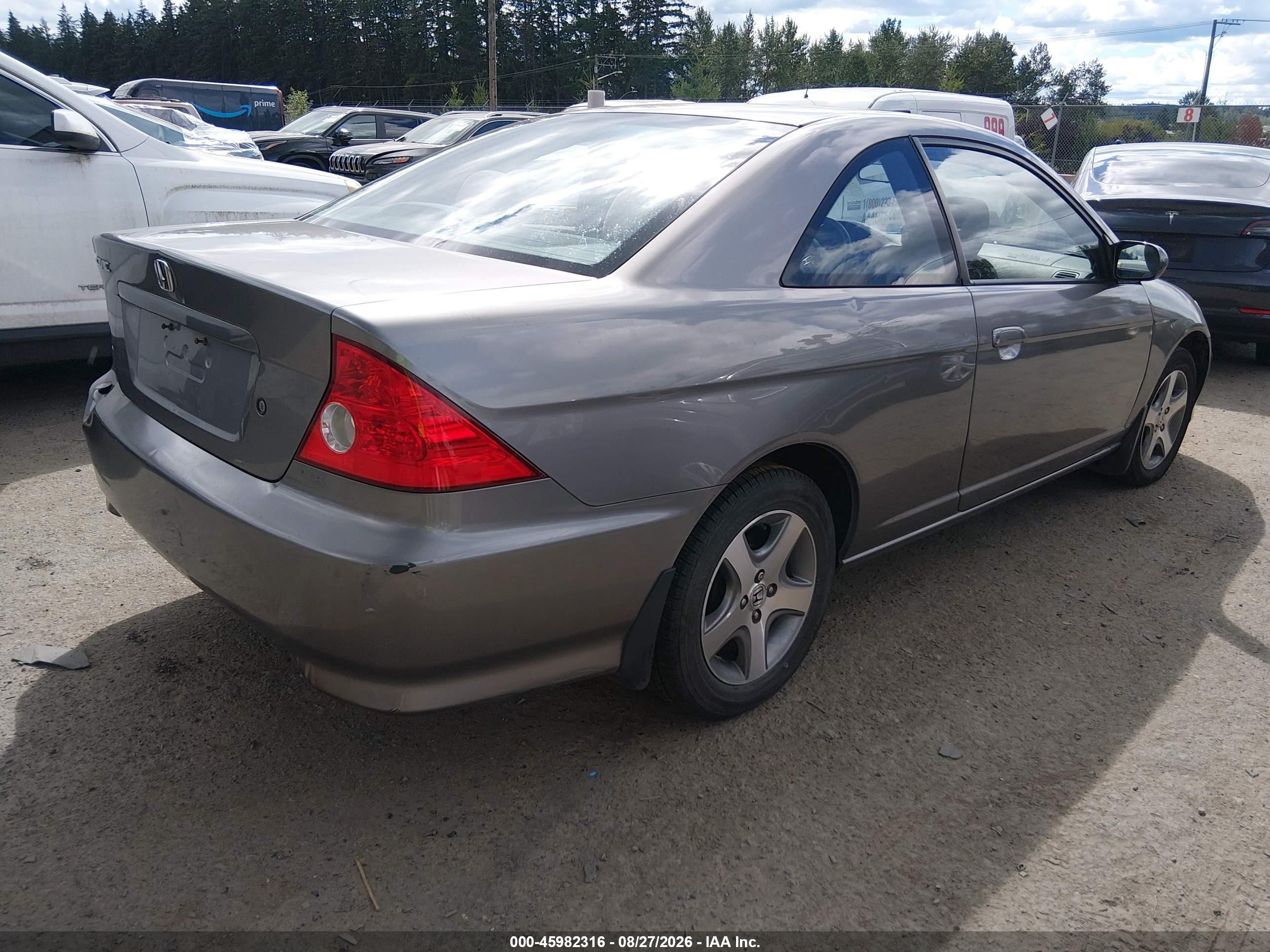 2004 Honda Civic Ex Gray vin: 1HGEM21924L006133