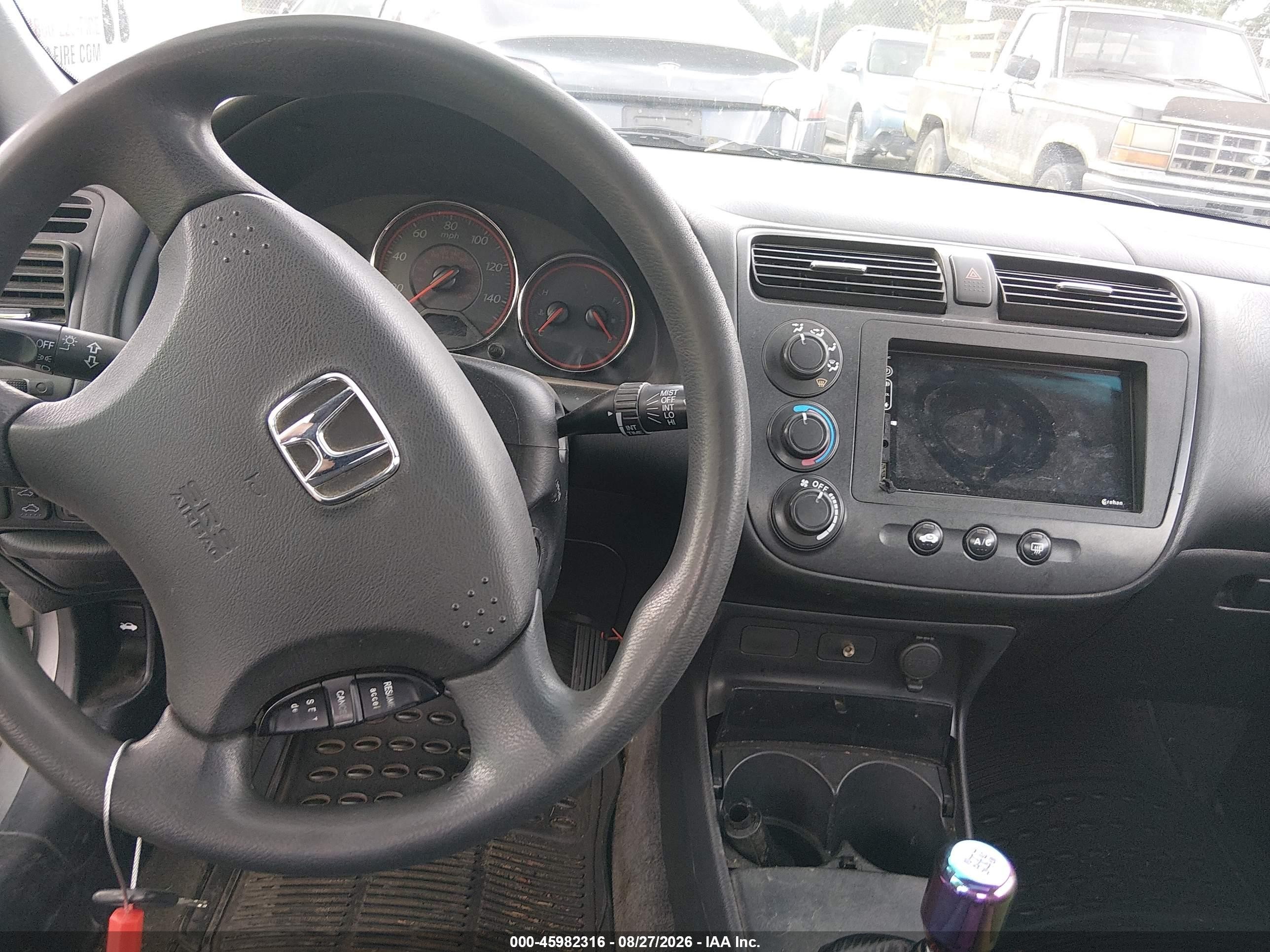 2004 Honda Civic Ex Gray vin: 1HGEM21924L006133