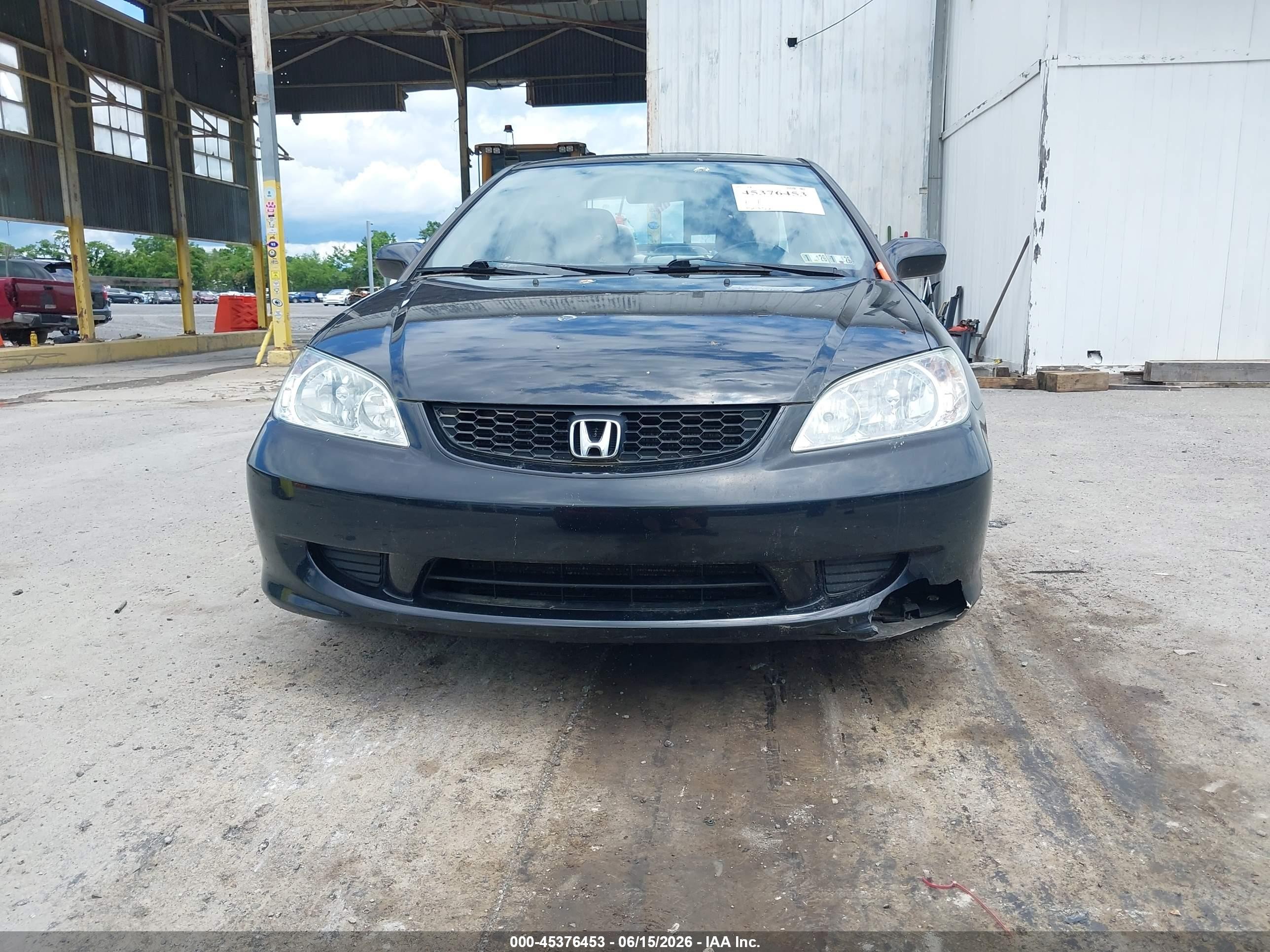 2005 Honda Civic Ex Black vin: 1HGEM21925L034337
