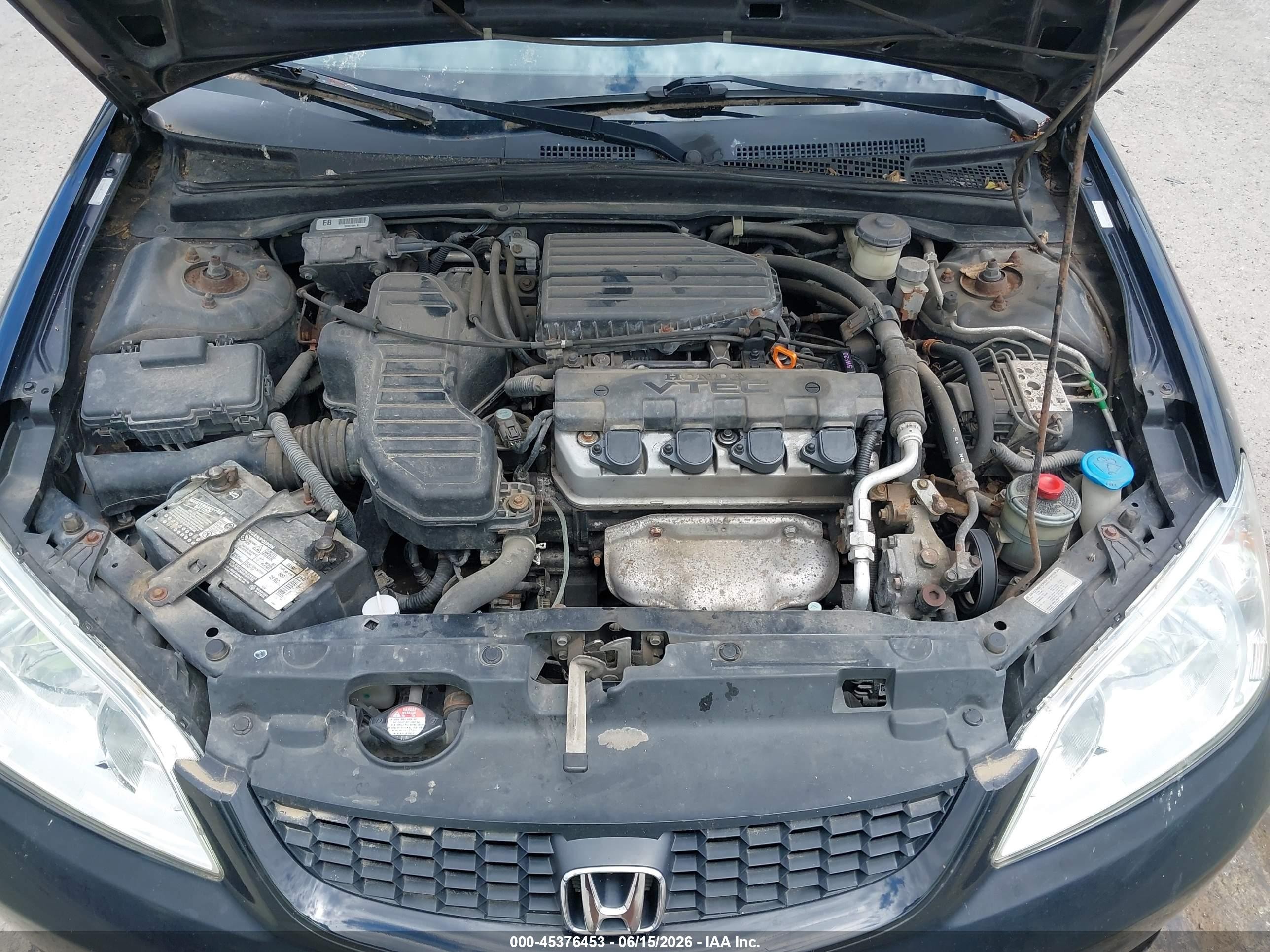 2005 Honda Civic Ex Black vin: 1HGEM21925L034337