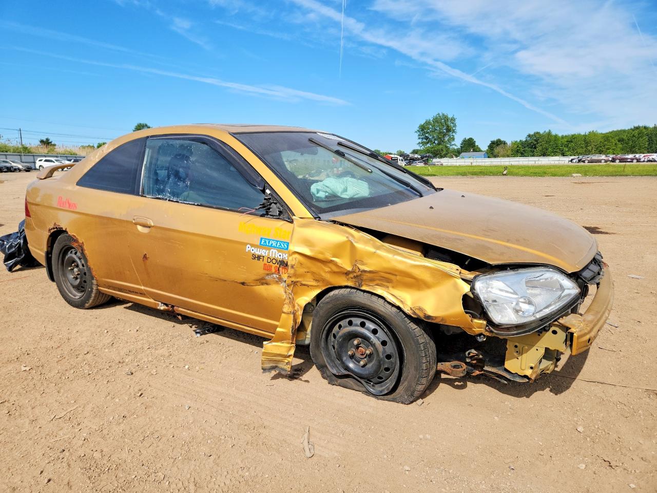 2001 Honda Civic Si Gold vin: 1HGEM21941L017517
