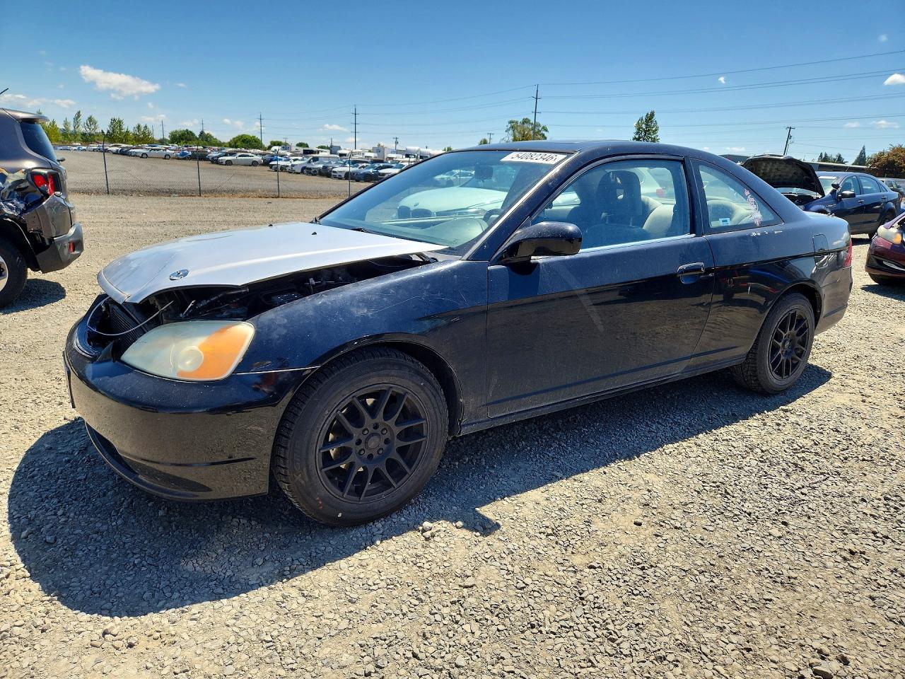 2002 Honda Civic Ex Black vin: 1HGEM21942L073703