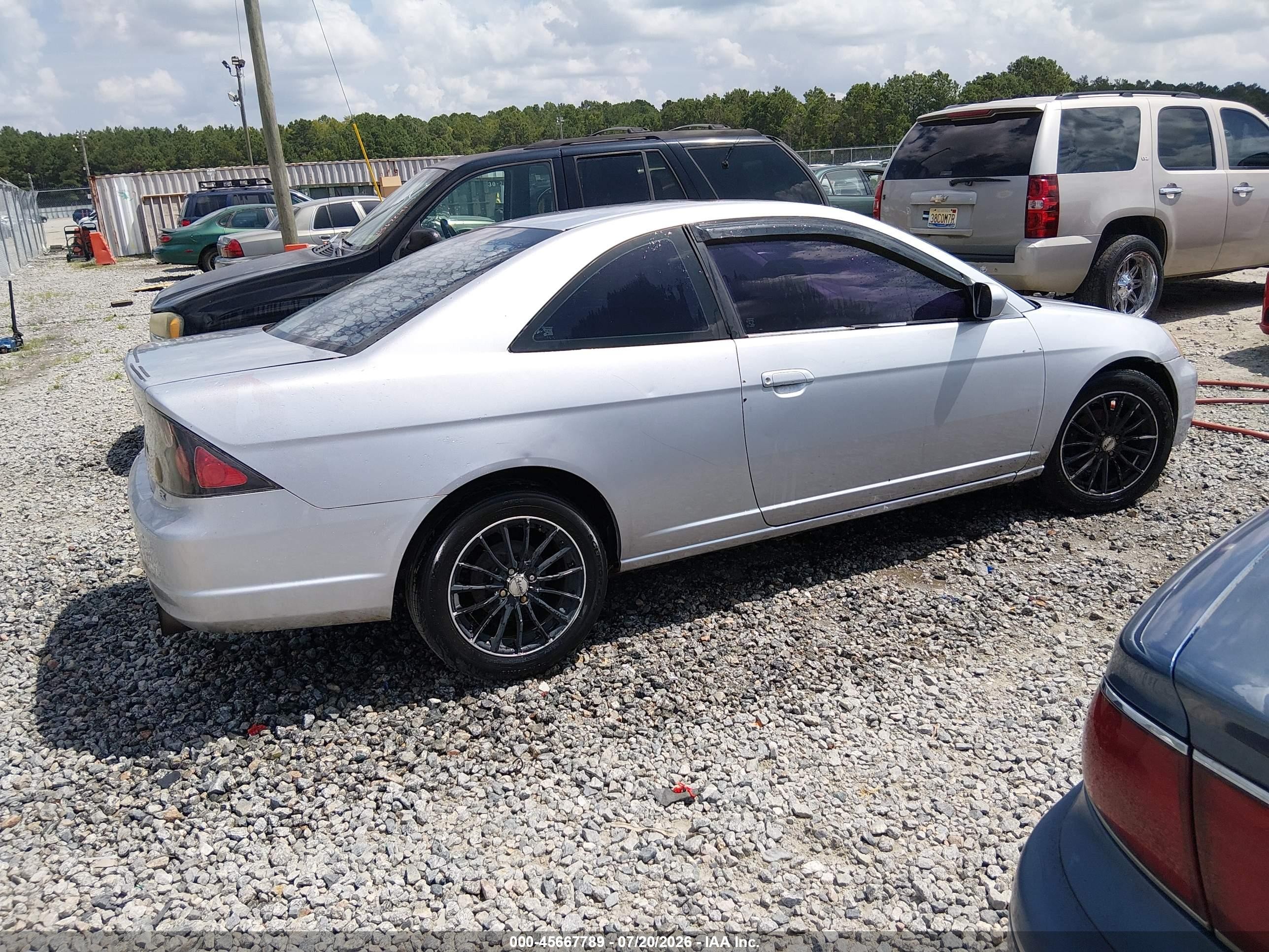 2002 Honda Civic Ex Silver vin: 1HGEM21952L060037