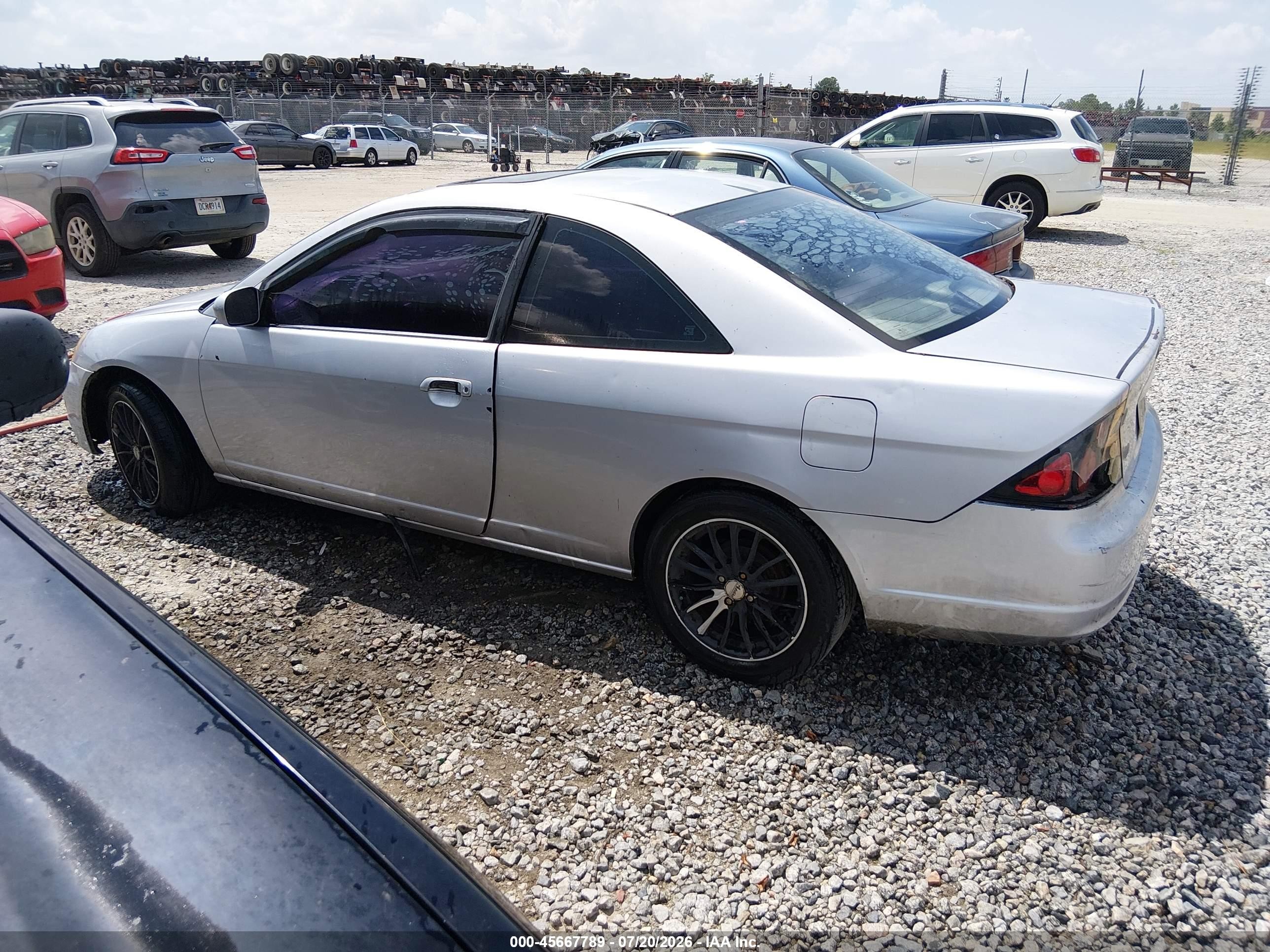 2002 Honda Civic Ex Silver vin: 1HGEM21952L060037