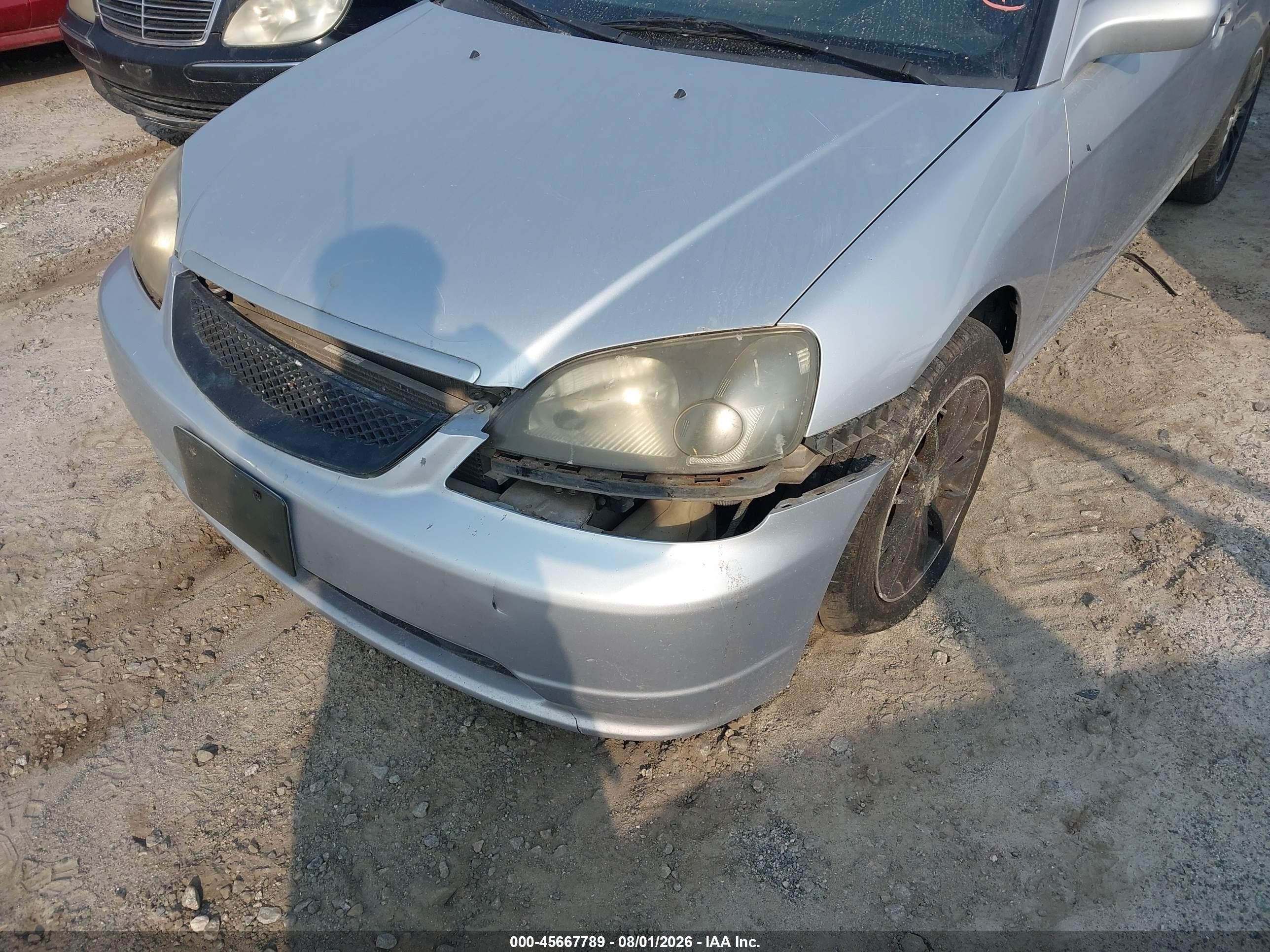 2002 Honda Civic Ex Silver vin: 1HGEM21952L060037