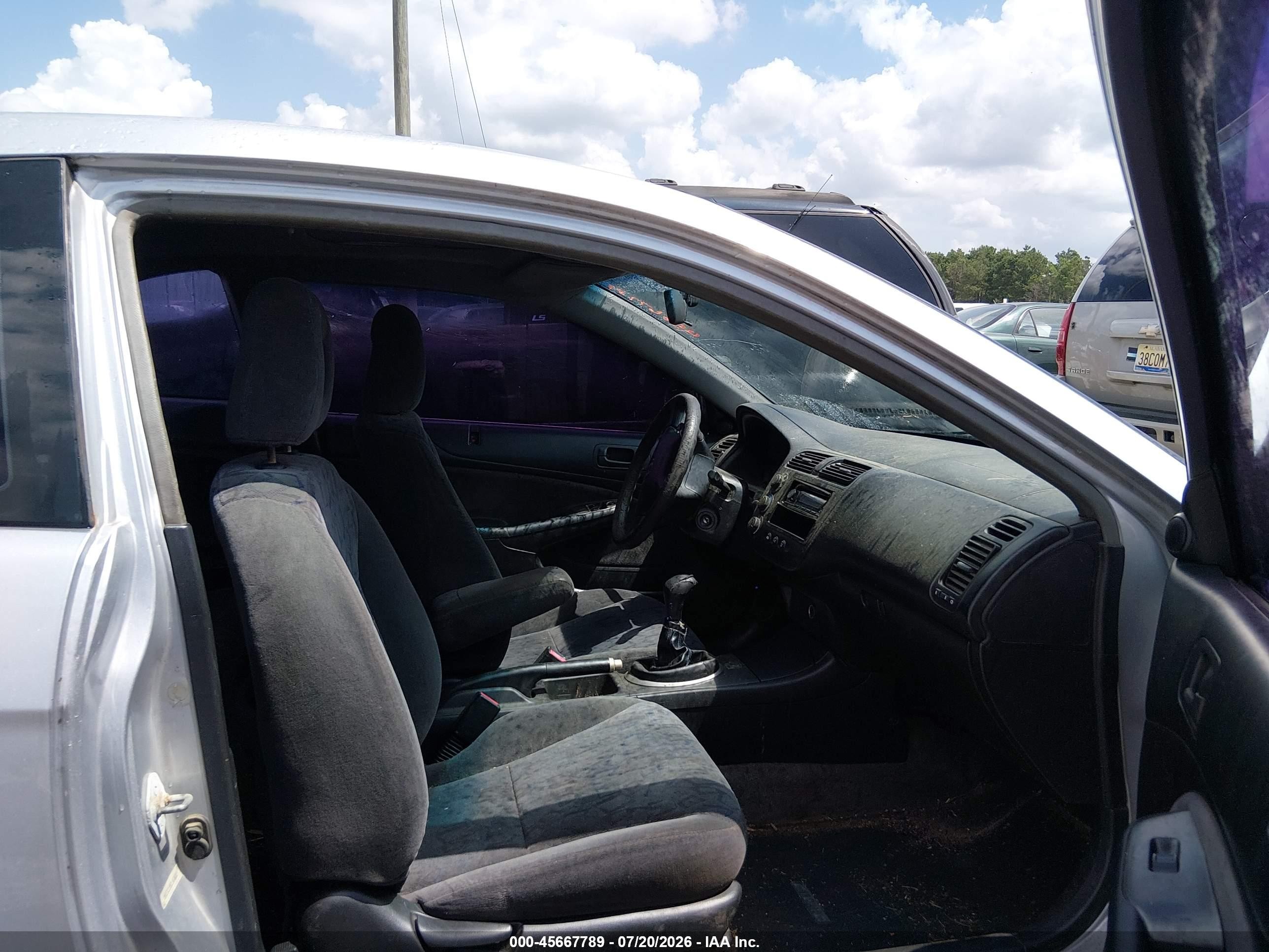 2002 Honda Civic Ex Silver vin: 1HGEM21952L060037