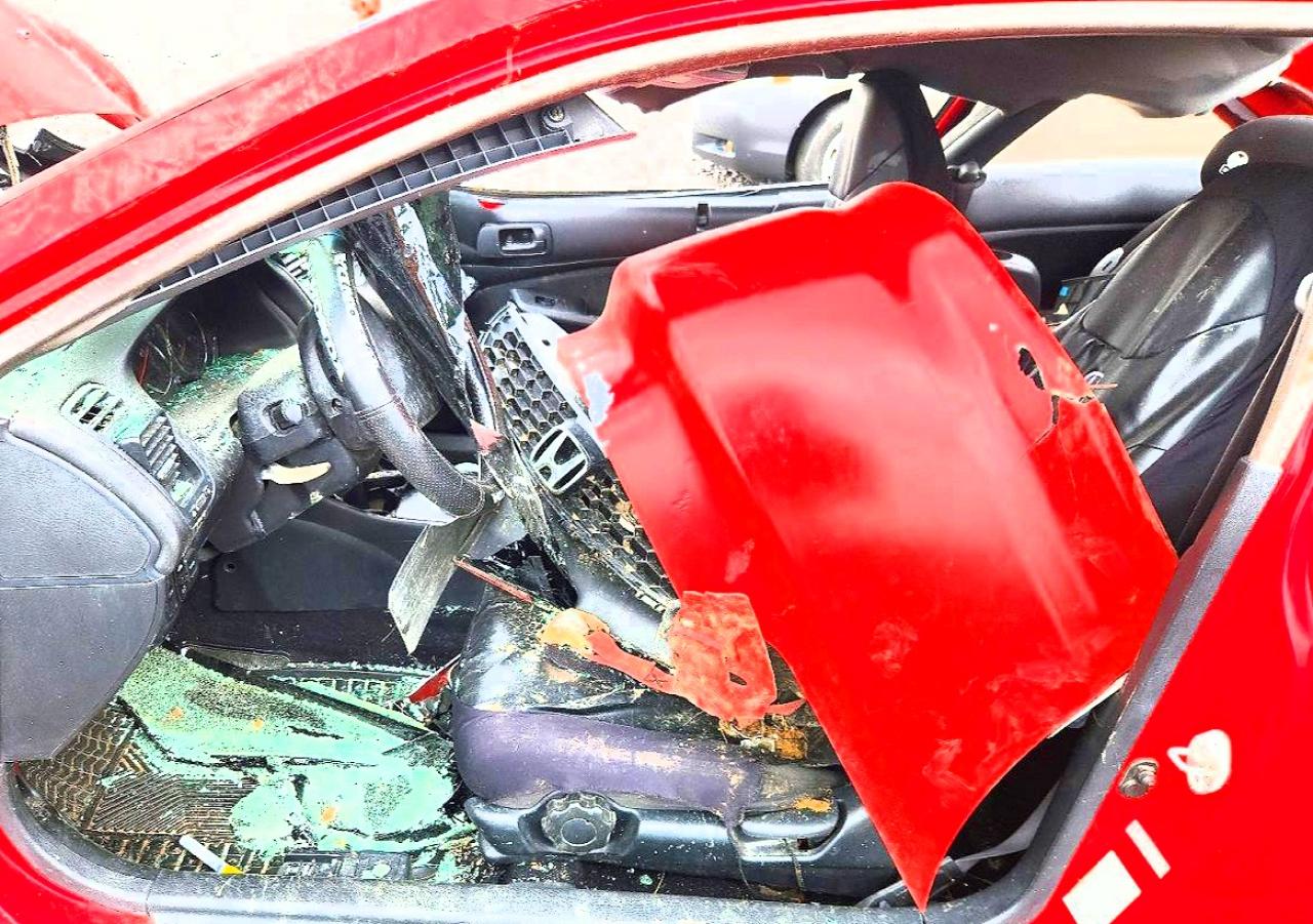 2005 Honda Civic Ex Red vin: 1HGEM21955L039614