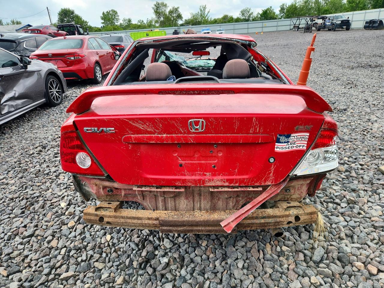 2005 Honda Civic Ex Red vin: 1HGEM21955L039614
