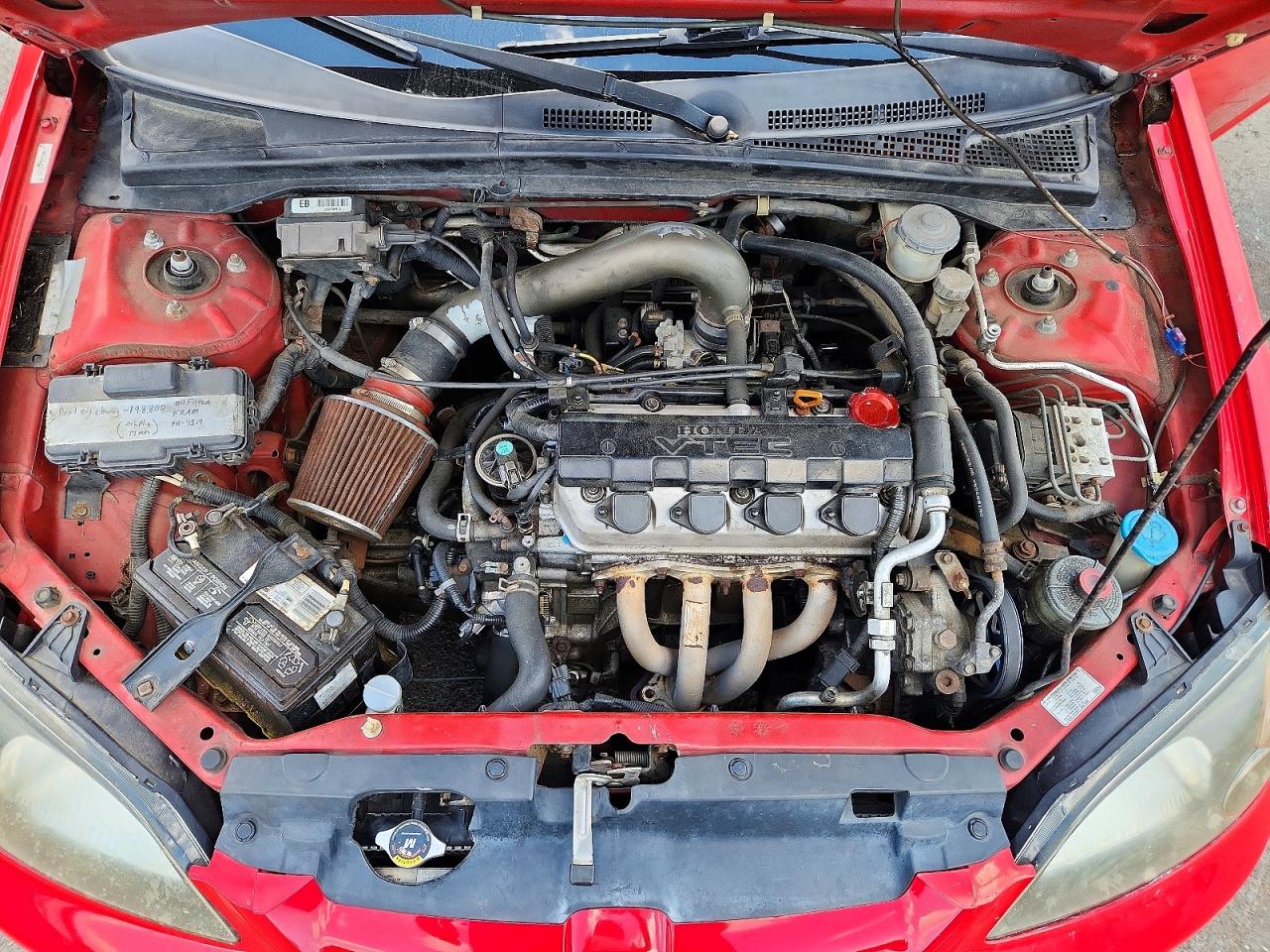 2001 Honda Civic Si Красный vin: 1HGEM21981L114056