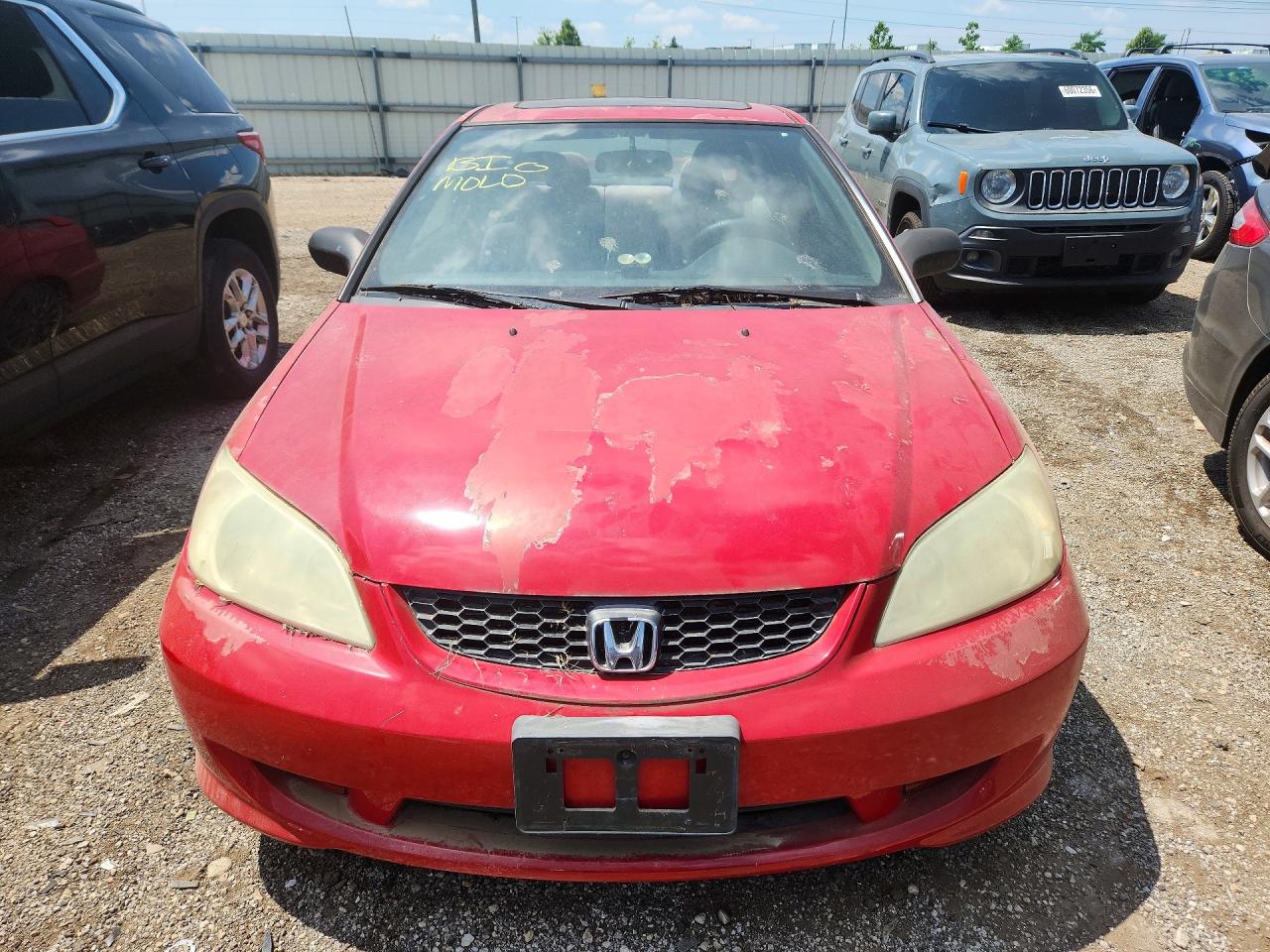 2004 Honda Civic Ex Red vin: 1HGEM21984L026841