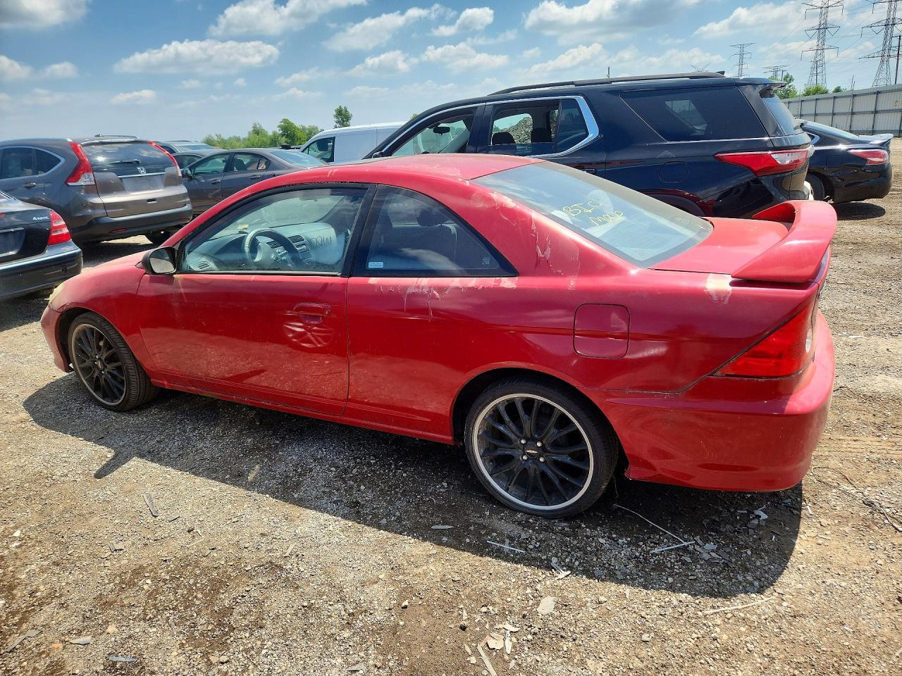 2004 Honda Civic Ex Red vin: 1HGEM21984L026841