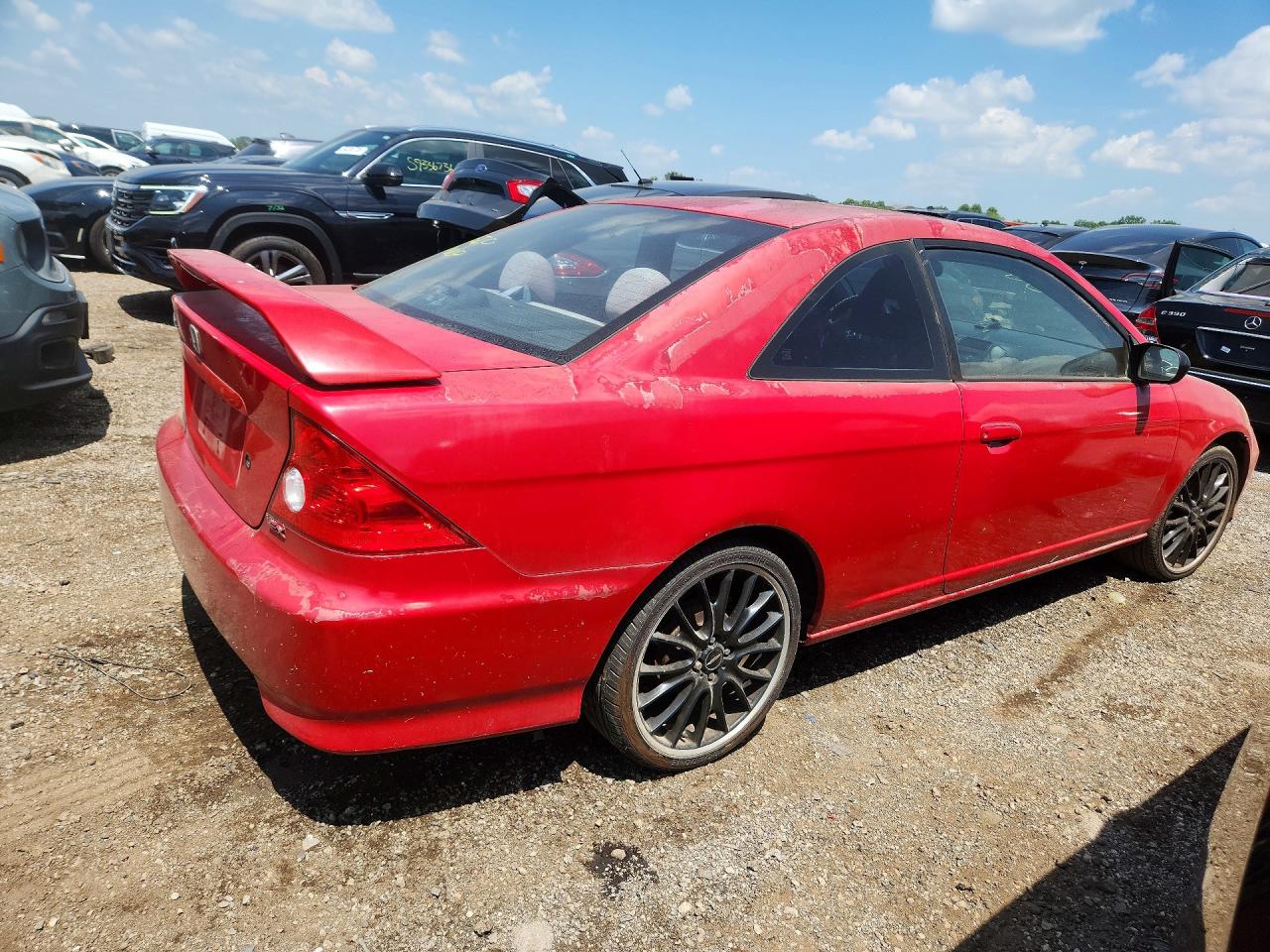 2004 Honda Civic Ex Red vin: 1HGEM21984L026841