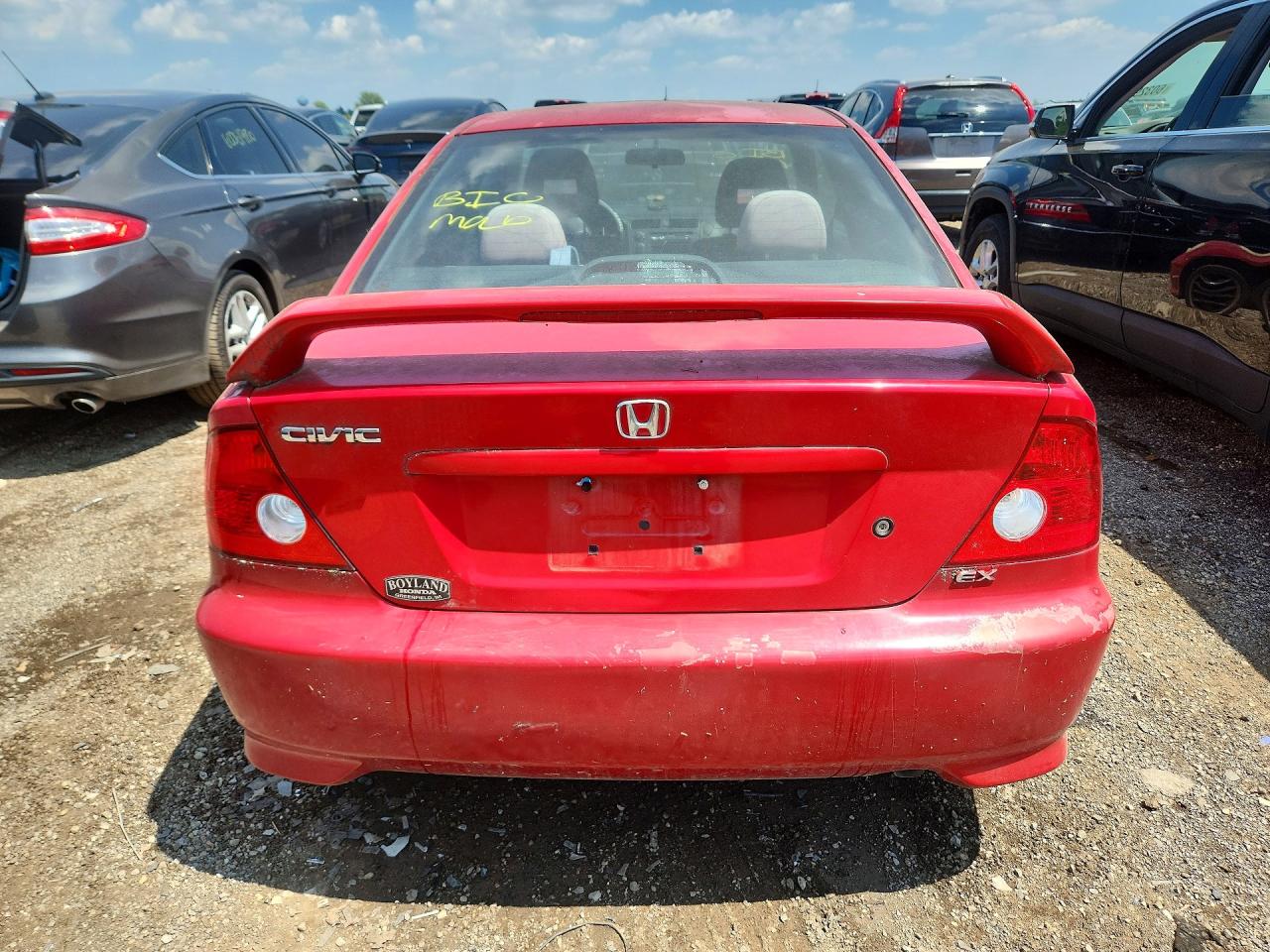 2004 Honda Civic Ex Red vin: 1HGEM21984L026841