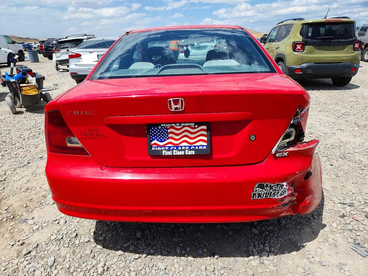 2001 Honda Civic Si Red vin: 1HGEM219X1L021121