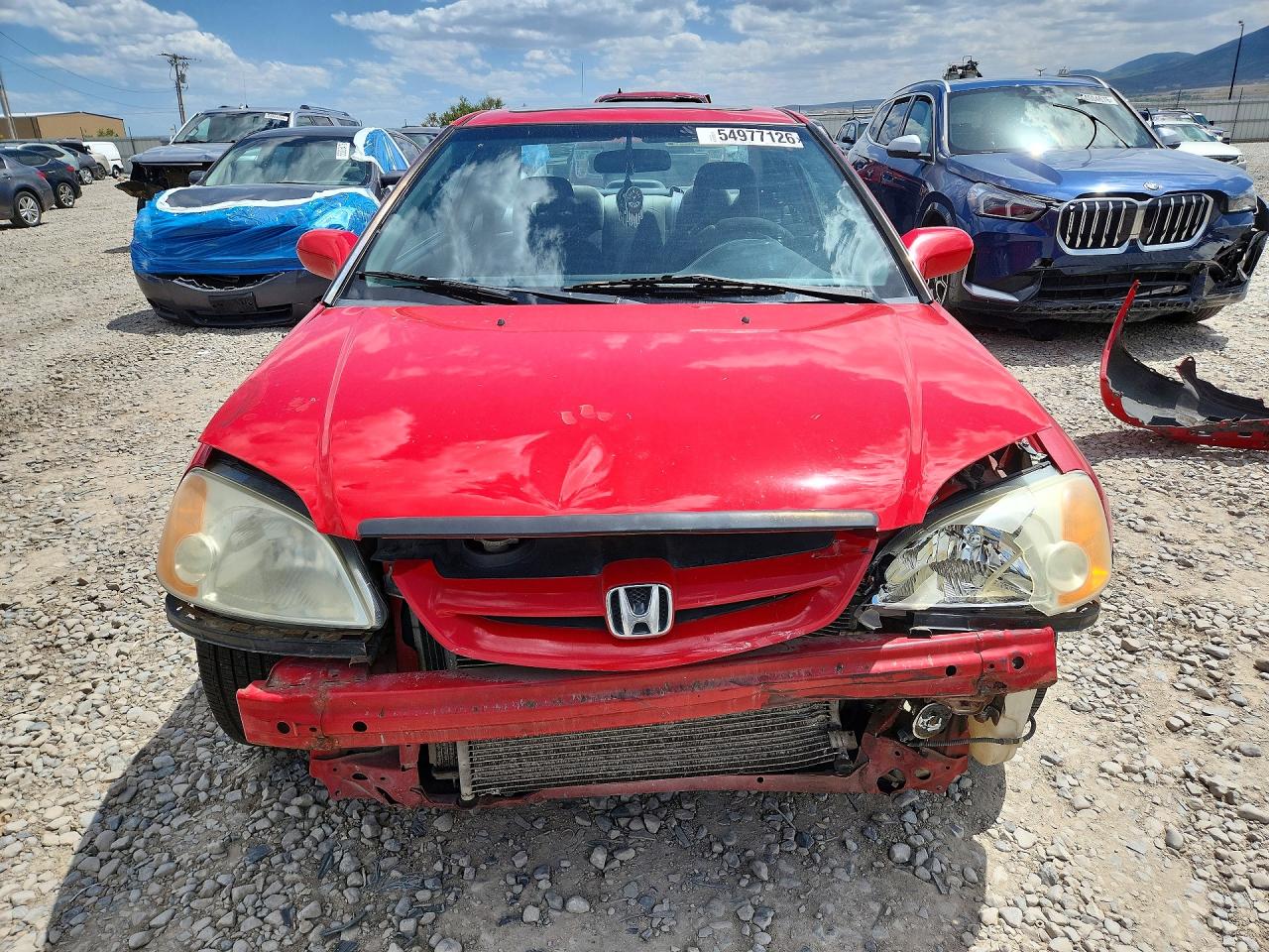 2001 Honda Civic Si Red vin: 1HGEM219X1L021121