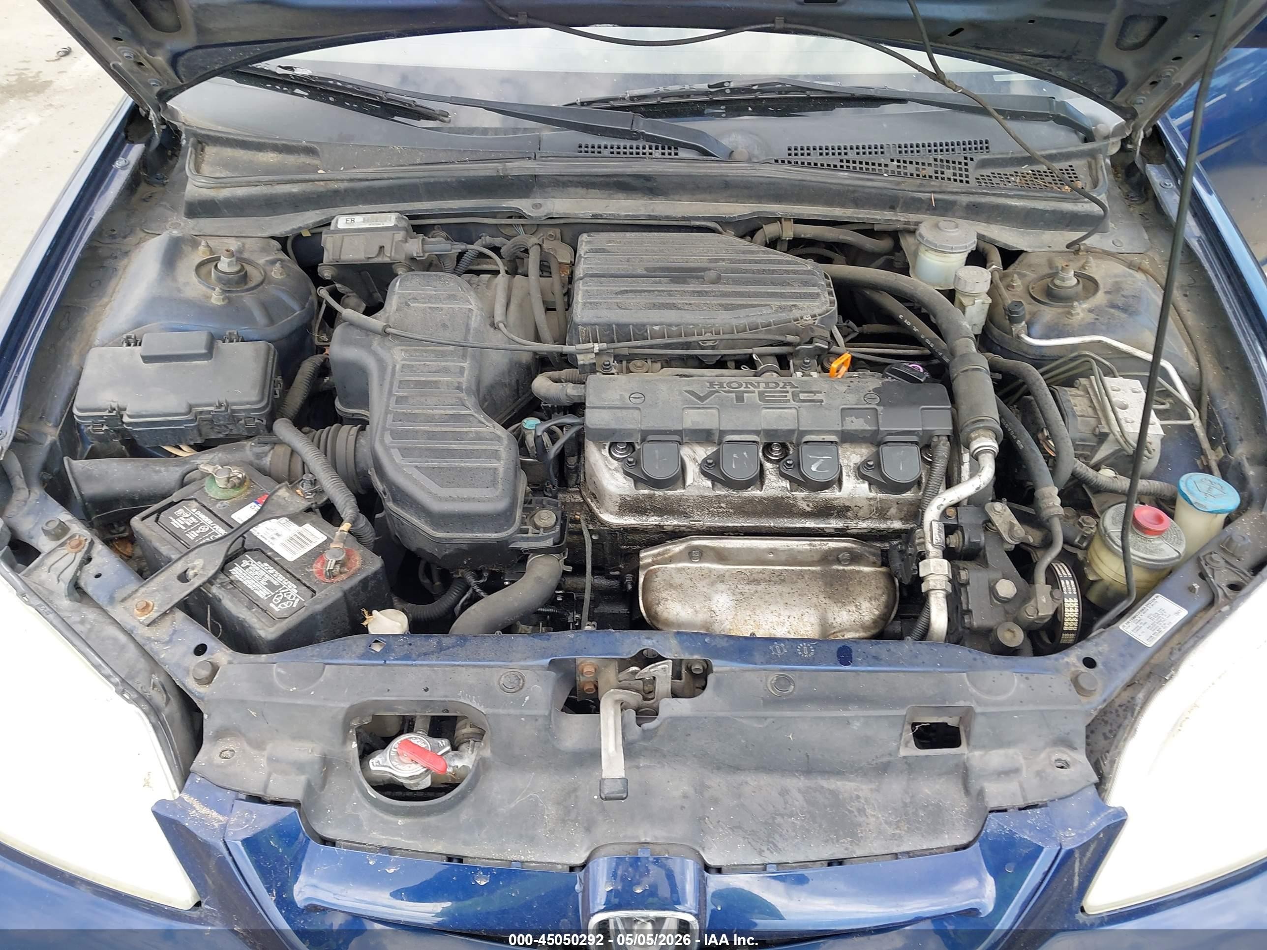 2001 Honda Civic Ex Синий vin: 1HGEM219X1L034578