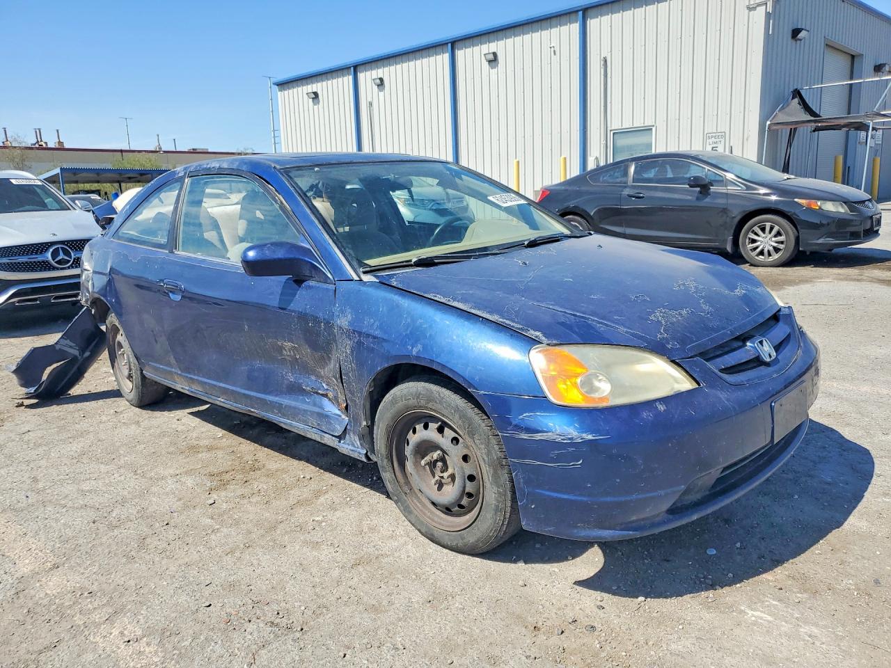 2002 Honda Civic Ex Blue vin: 1HGEM219X2L047705