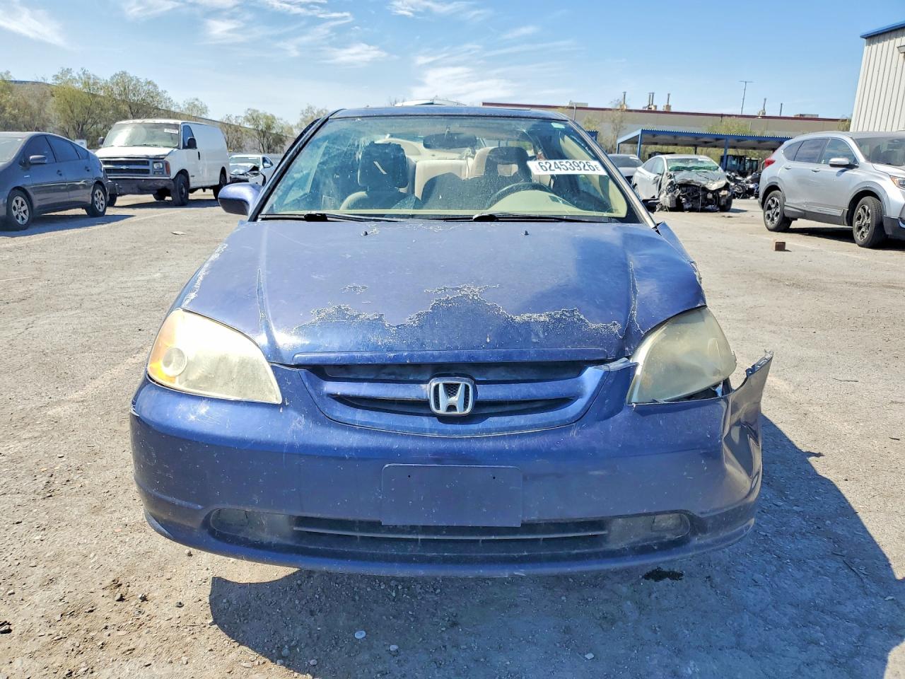 2002 Honda Civic Ex Blue vin: 1HGEM219X2L047705