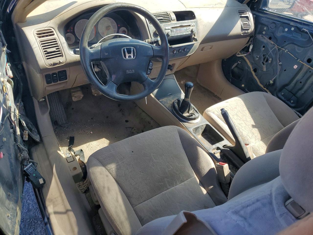 2002 Honda Civic Ex Blue vin: 1HGEM219X2L047705