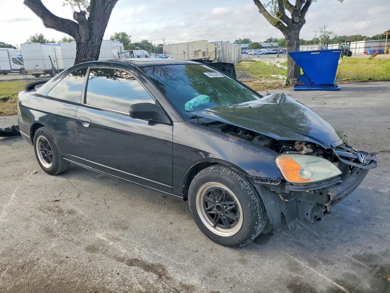 2002 Honda Civic Ex Black vin: 1HGEM219X2L108874