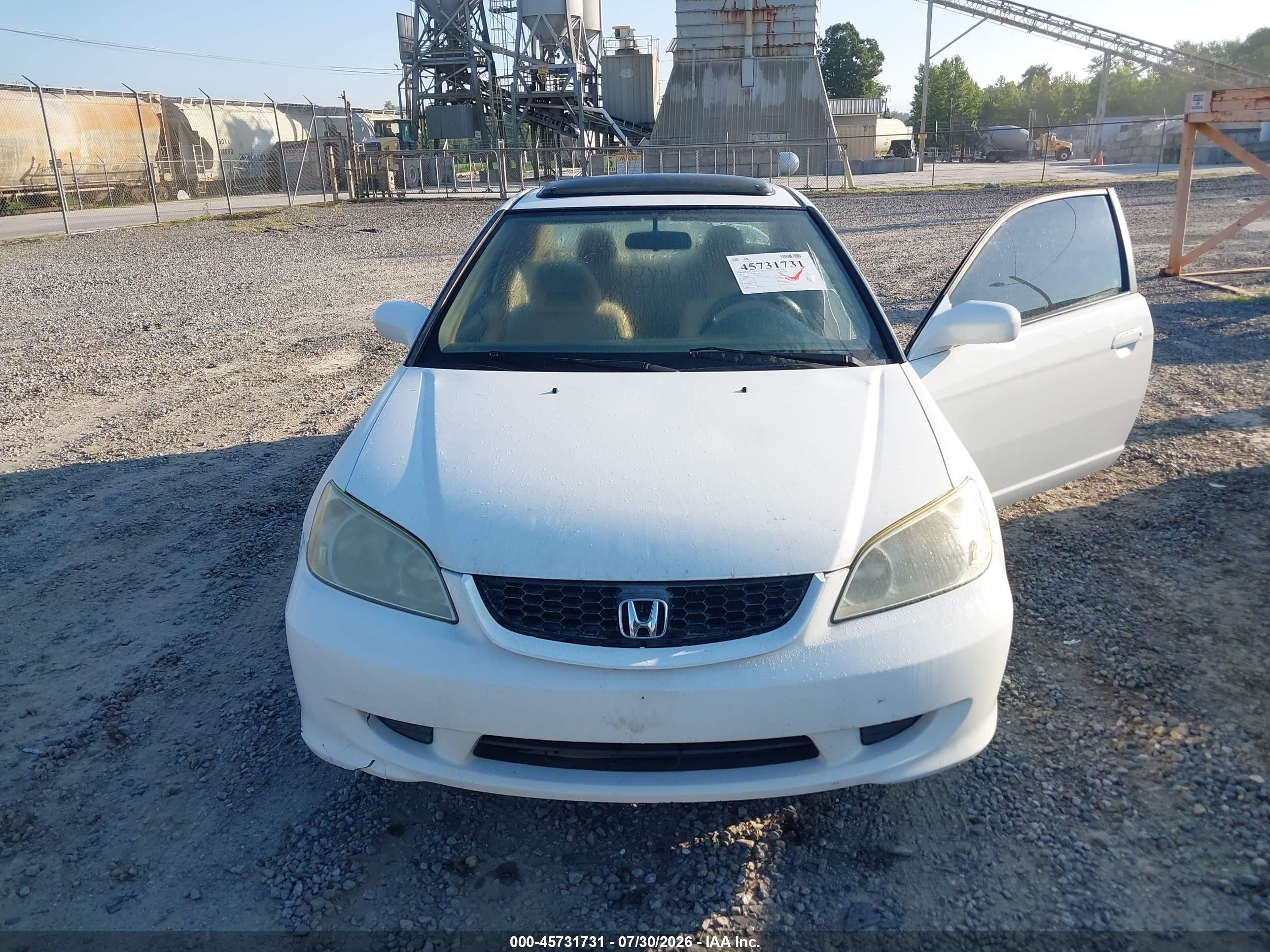 2004 Honda Civic Ex White vin: 1HGEM22014L007760