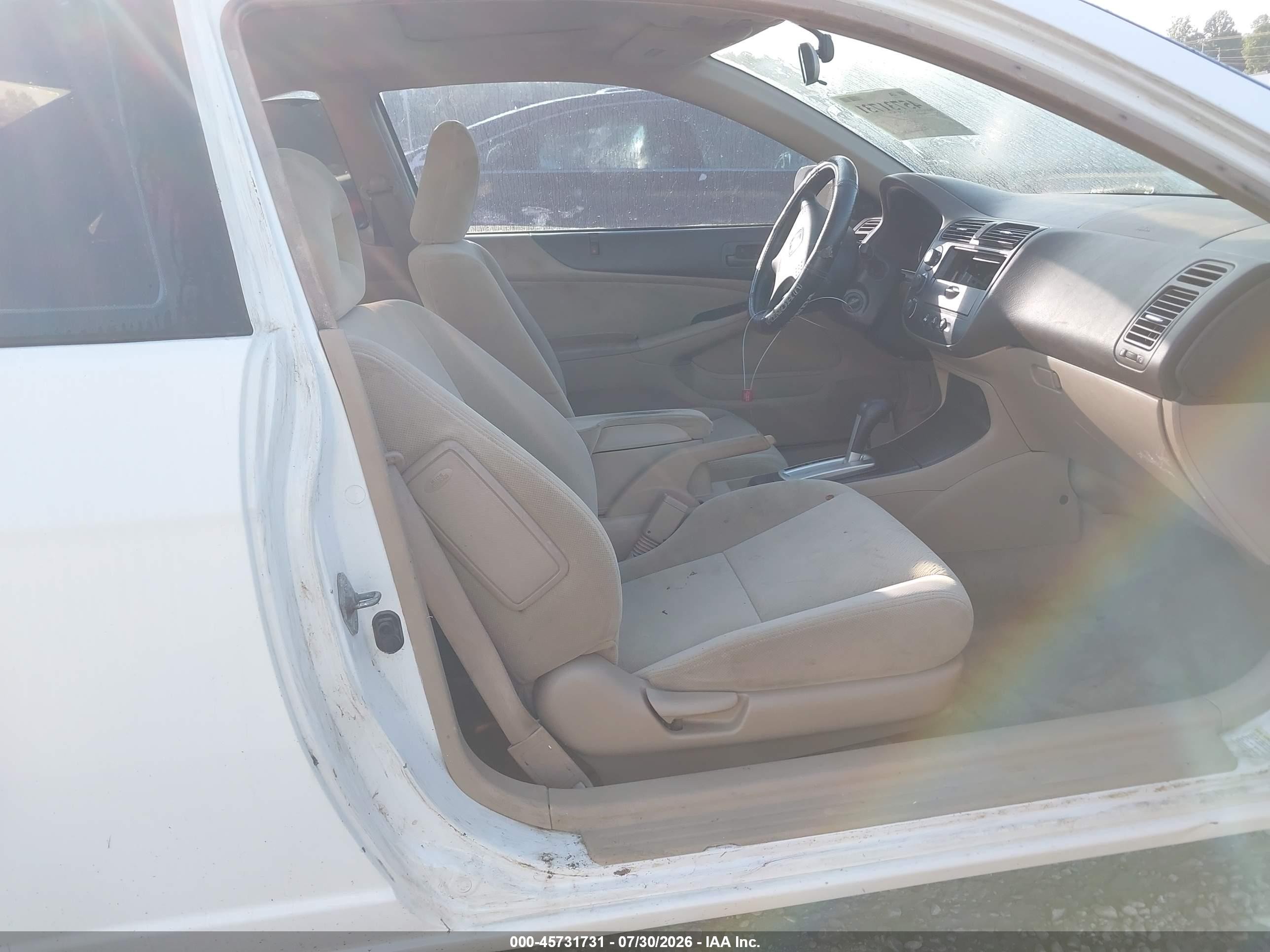 2004 Honda Civic Ex White vin: 1HGEM22014L007760