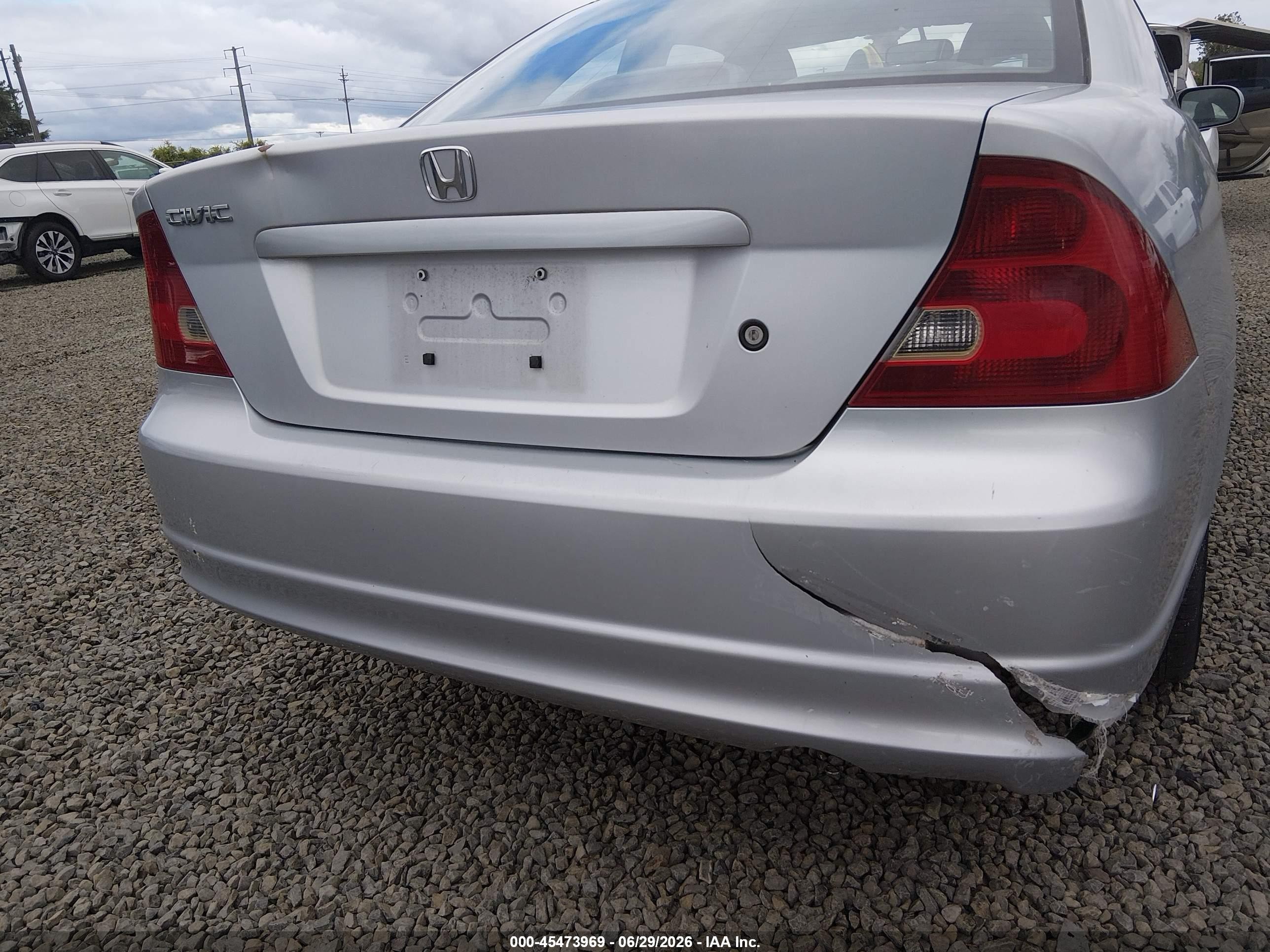 2003 Honda Civic Ex Silver vin: 1HGEM22023L062491