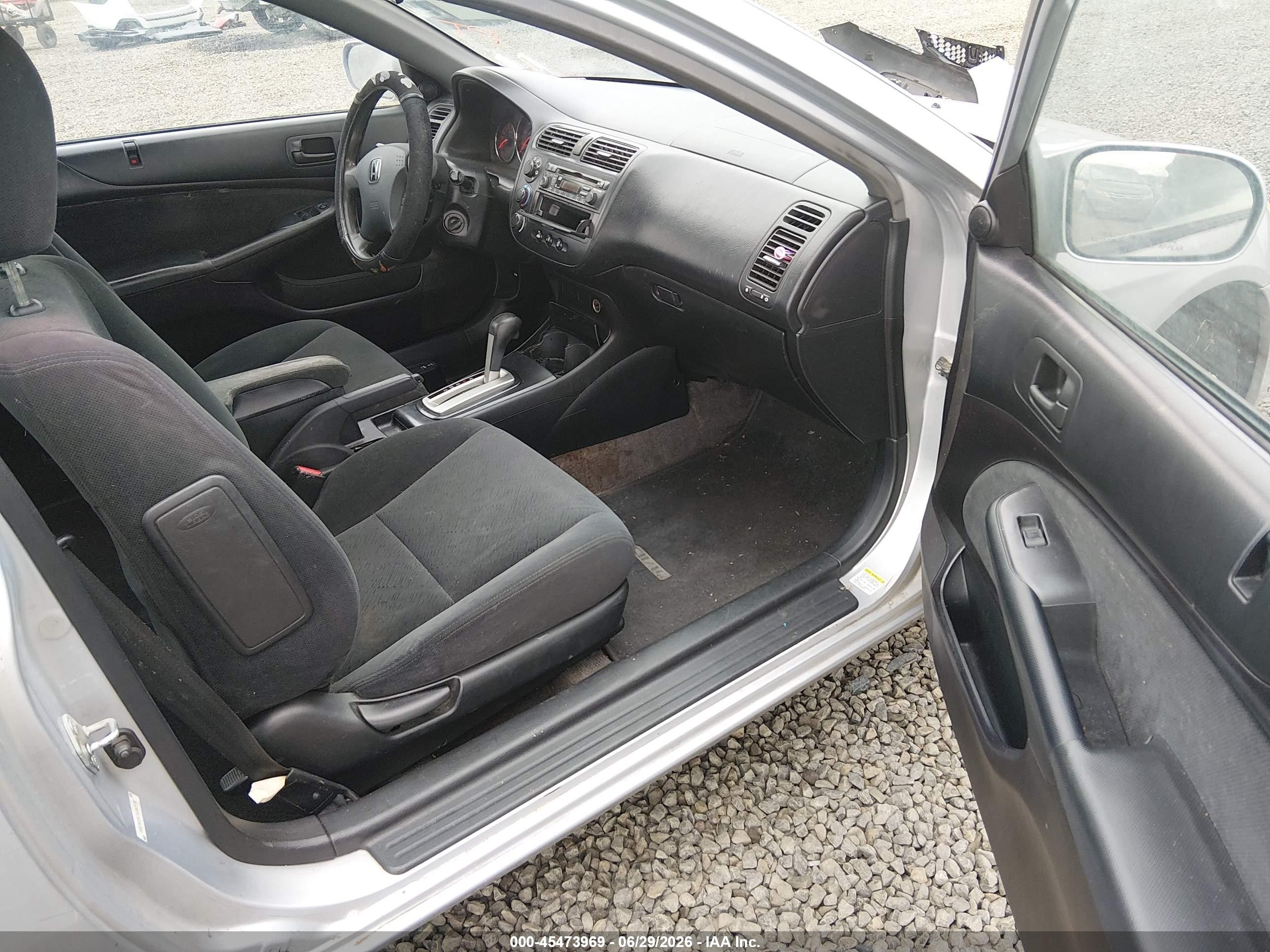 2003 Honda Civic Ex Silver vin: 1HGEM22023L062491
